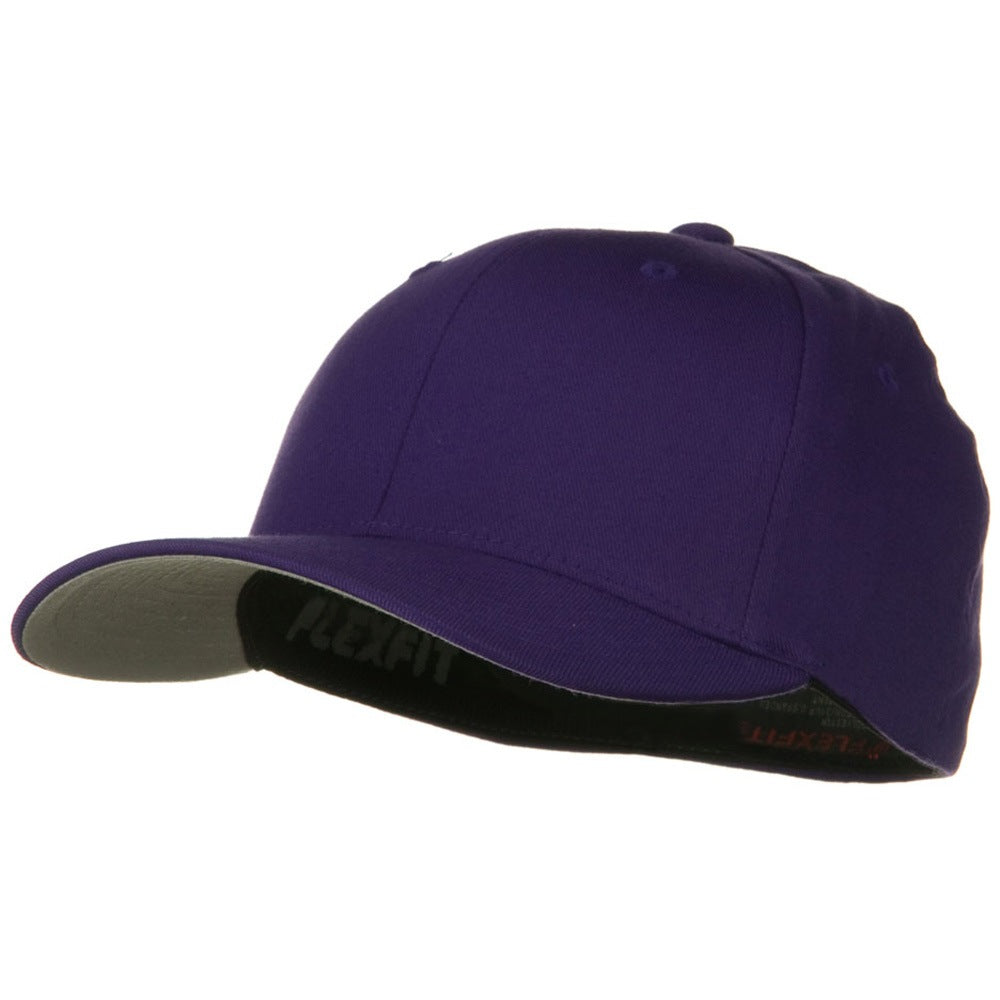 Wooly Combed Twill Flexfit Cap - Purple S-M