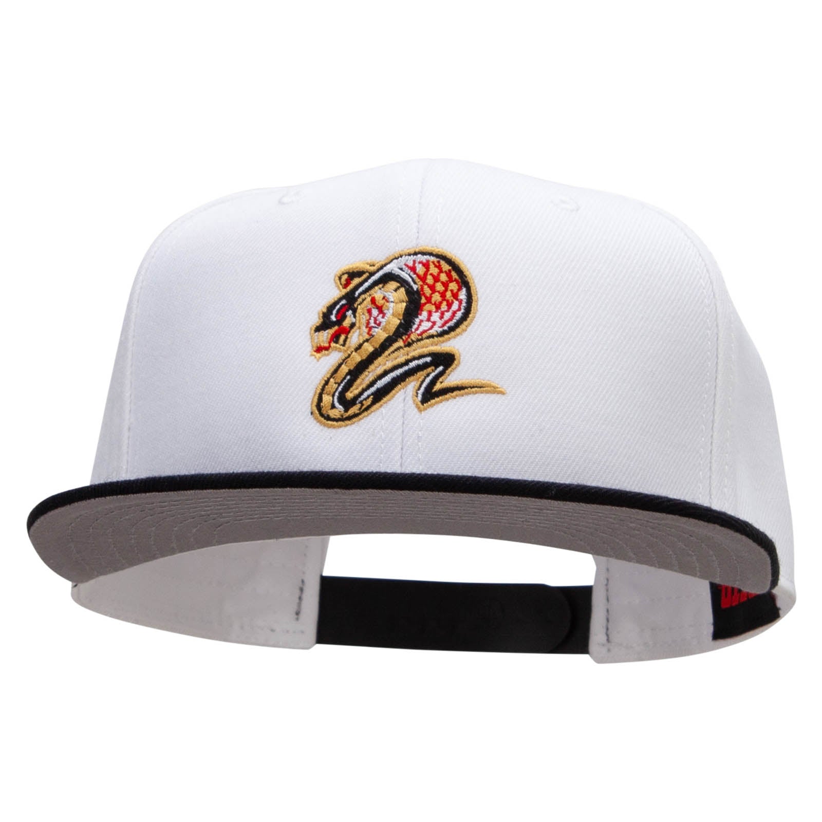 Cobra Karate Embroidered Wool Blend Pro Style Snapback - Black White OSFM