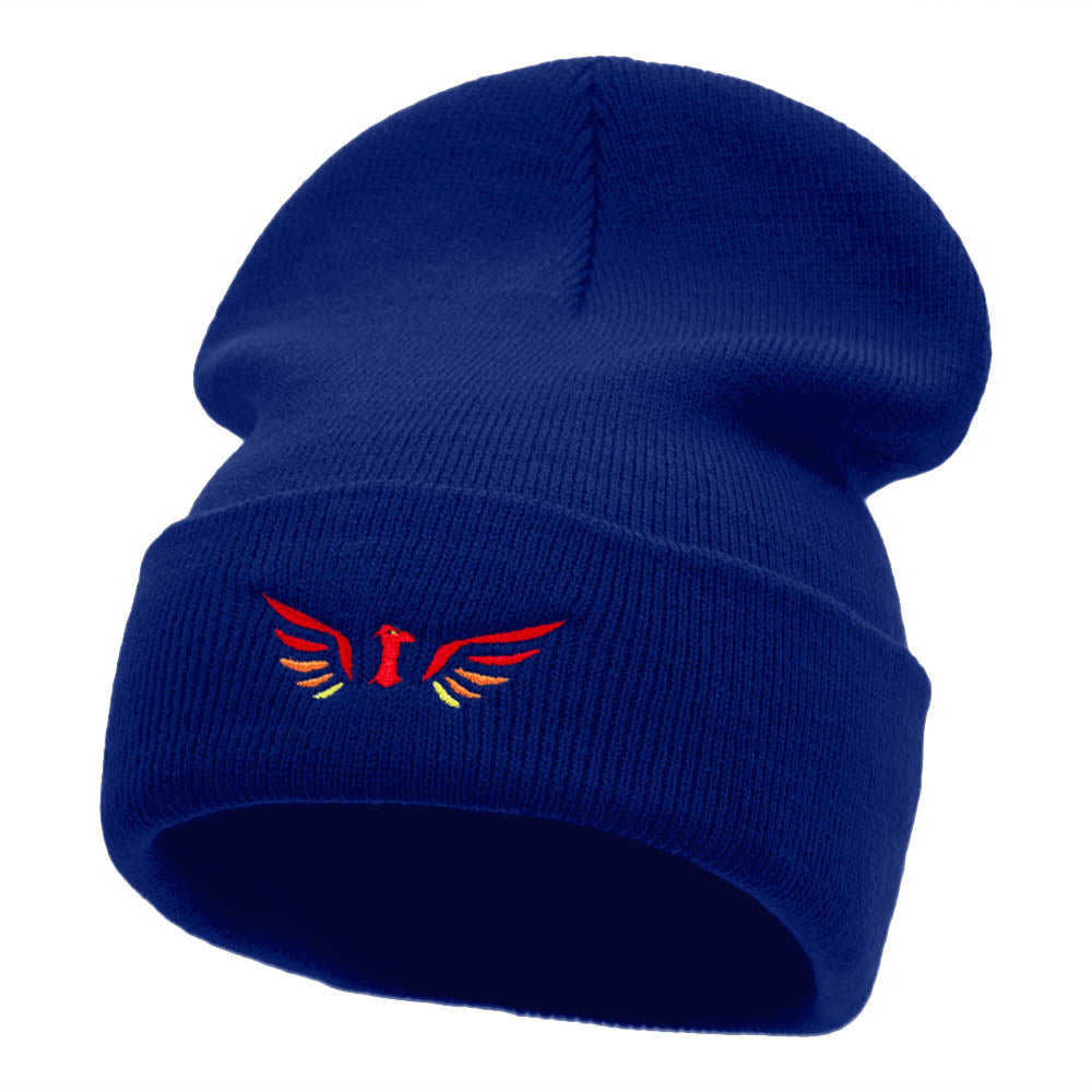 Phoenix Insignia Embroidered 12 Inch Knitted Long Beanie - Royal OSFM