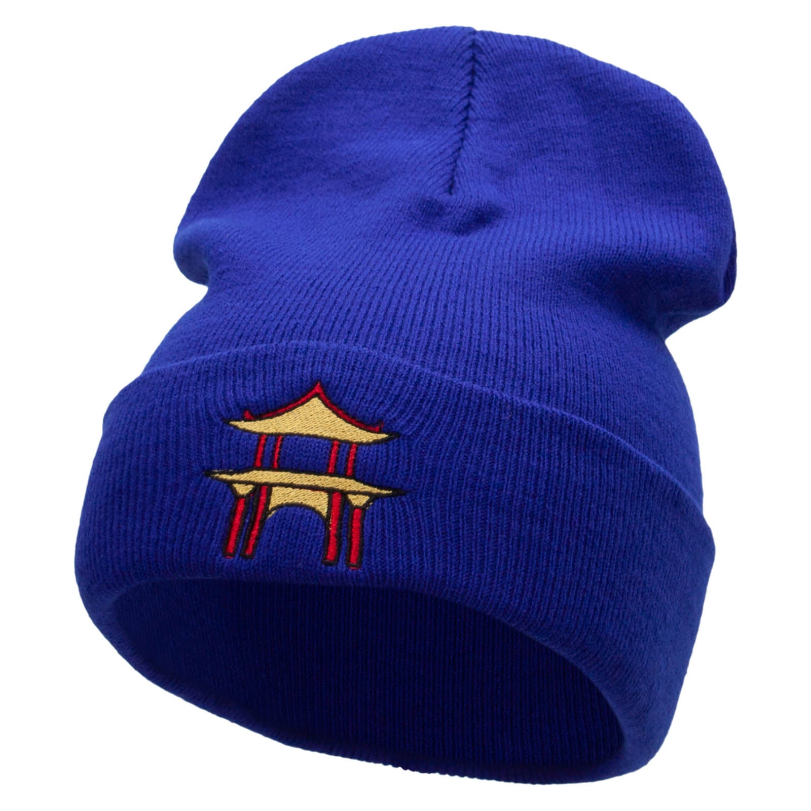 Karate Dojo Embroidered 12 Inch Long Knitted Beanie - Royal OSFM