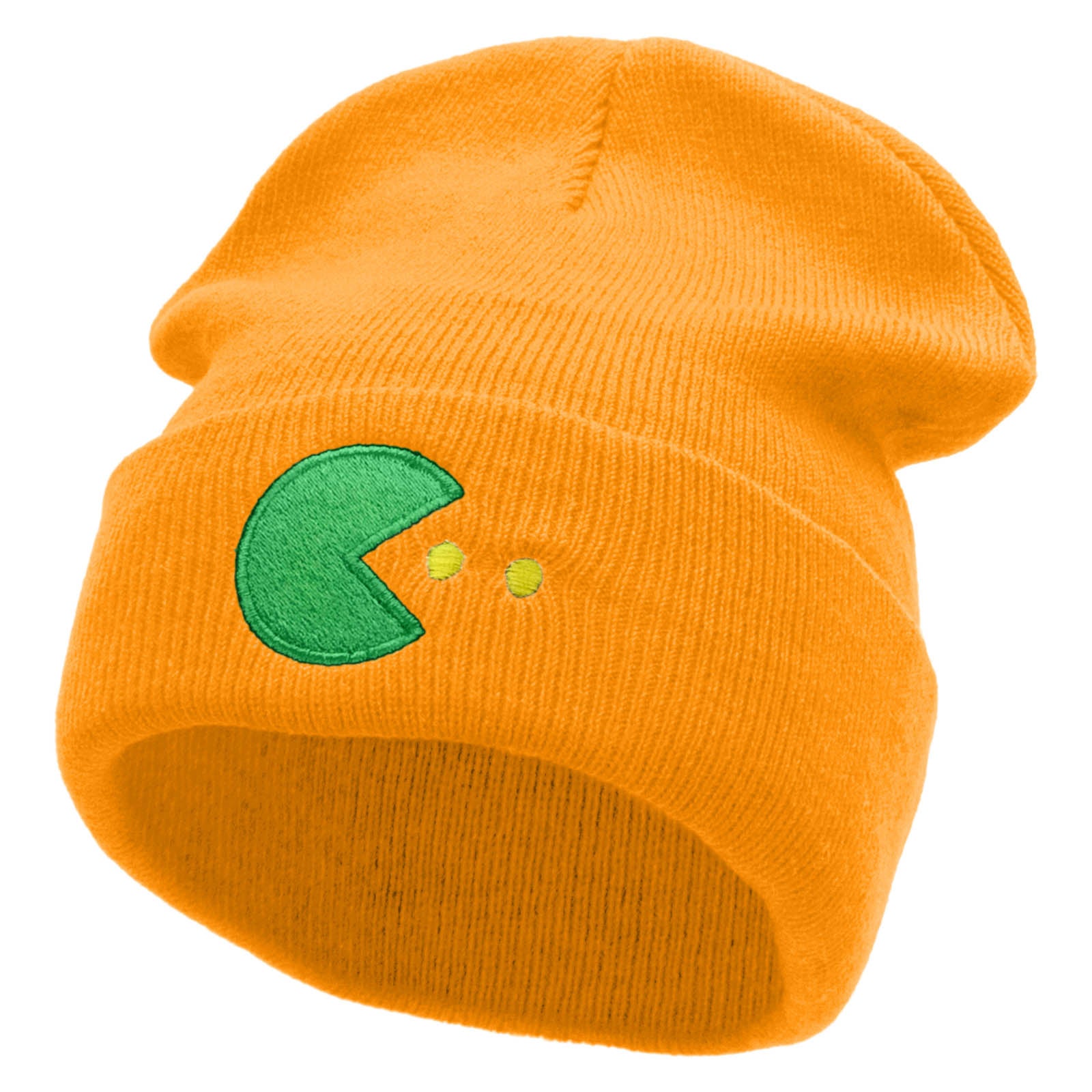 Pac Guy Embroidered 12 Inch Long Knitted Beanie - Yellow OSFM