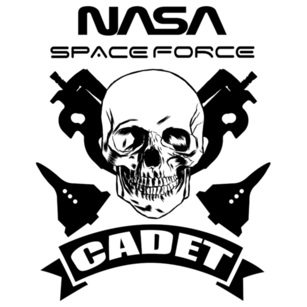 Black NASA Space Force Cadet Skull | NASA DTG Printing Design | e4Hats