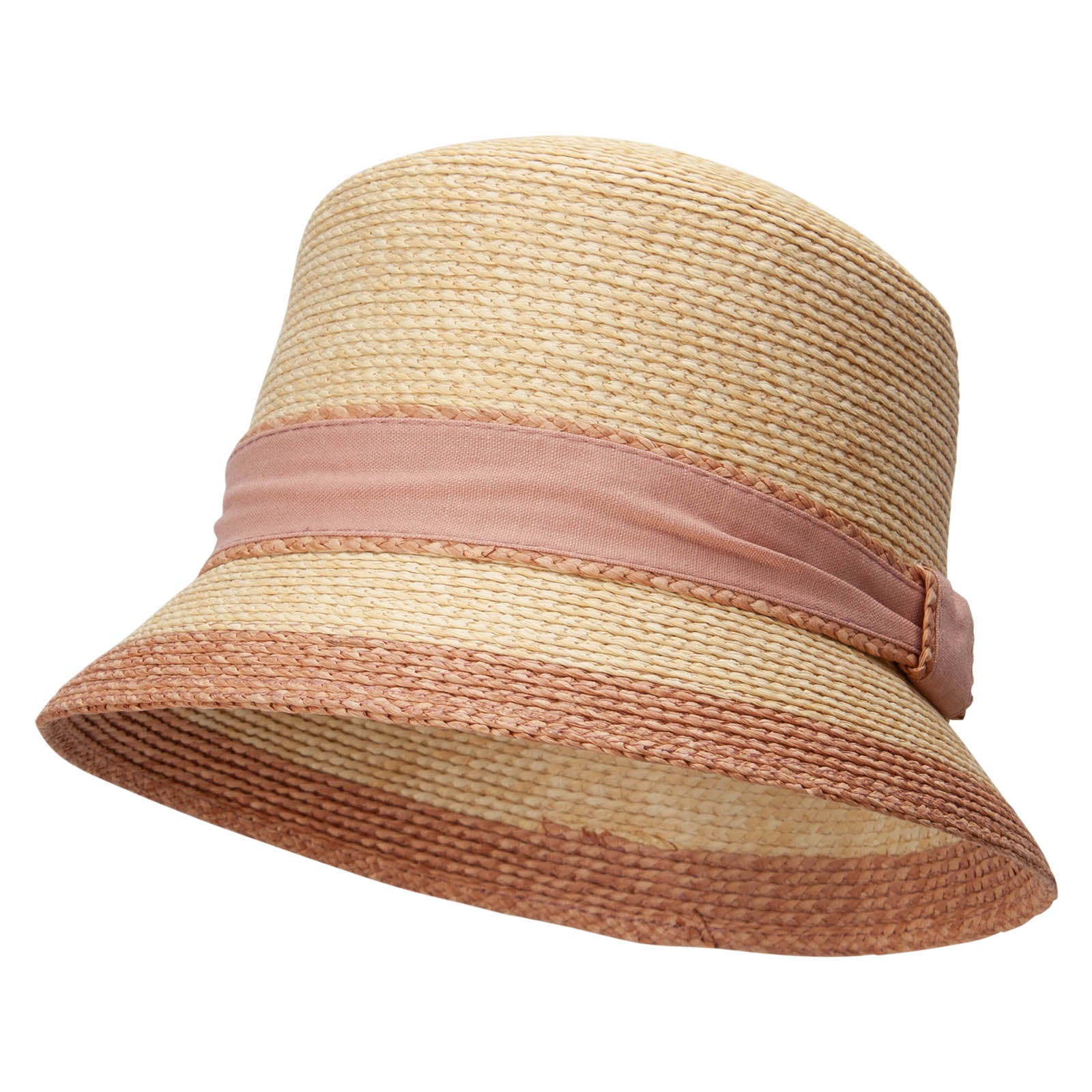 Woman&#039;s paper braid Bucket Hat - Pink OSFM