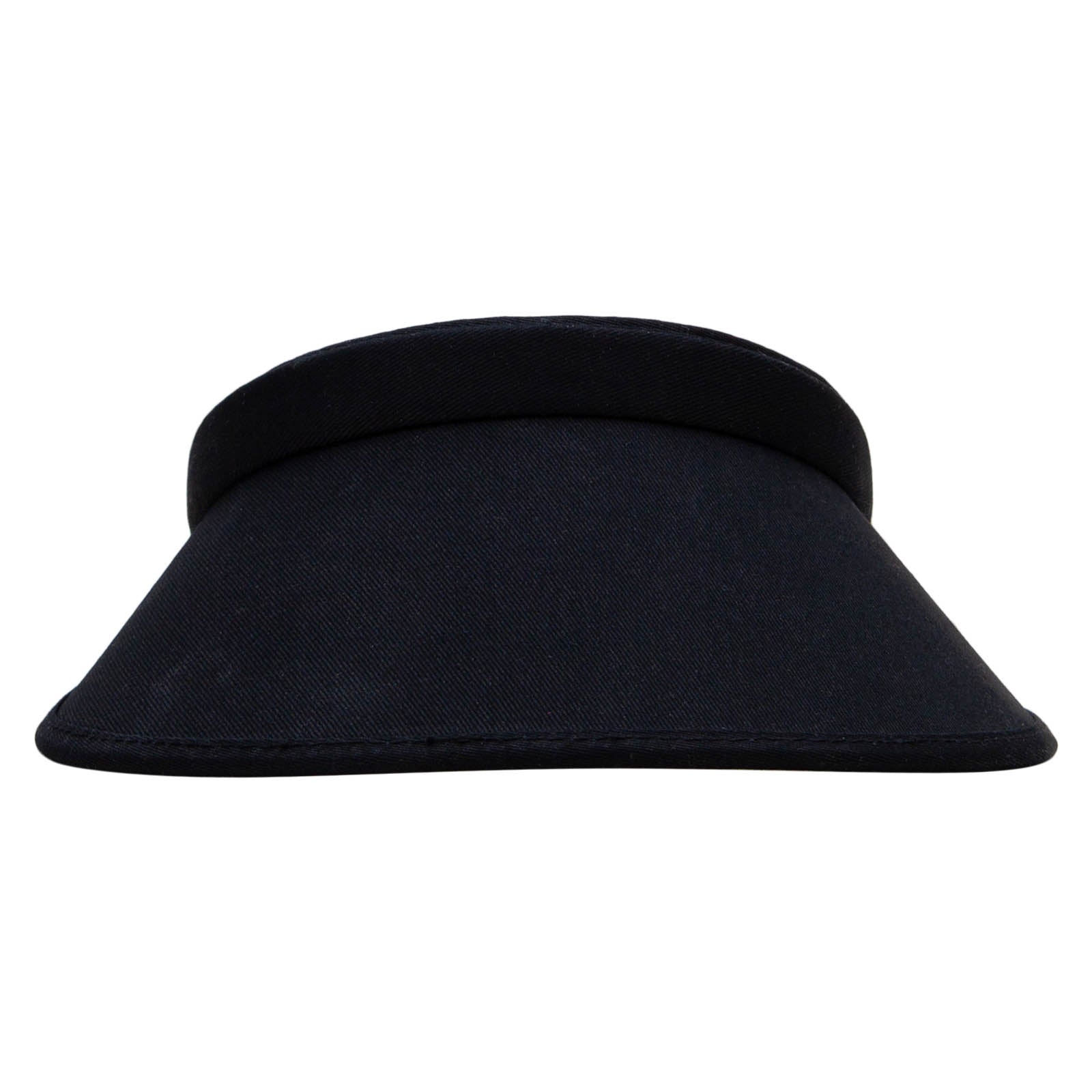 Cotton Twill Clip-On Visor - Black OSFM