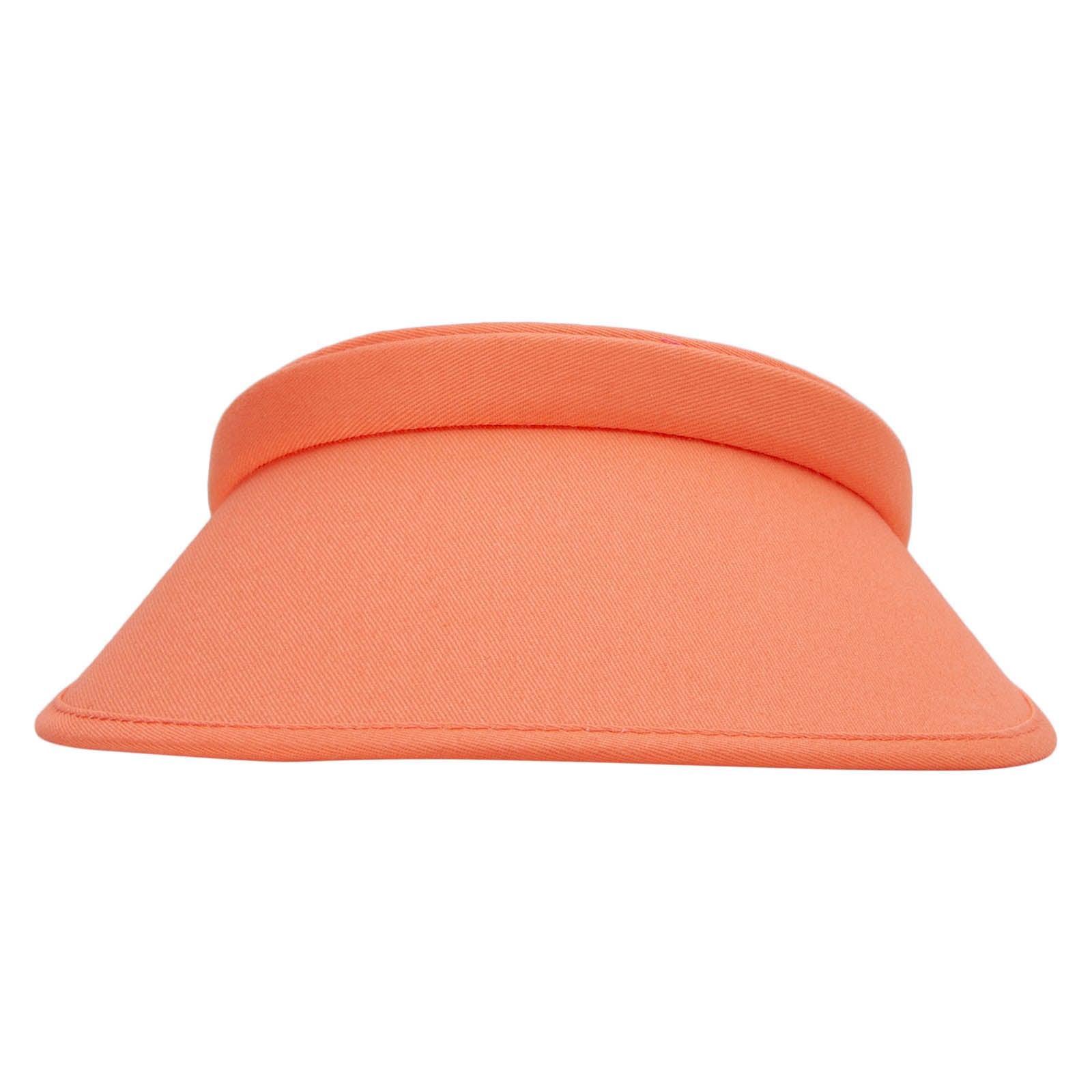 Cotton Twill Clip-On Visor - Coral OSFM