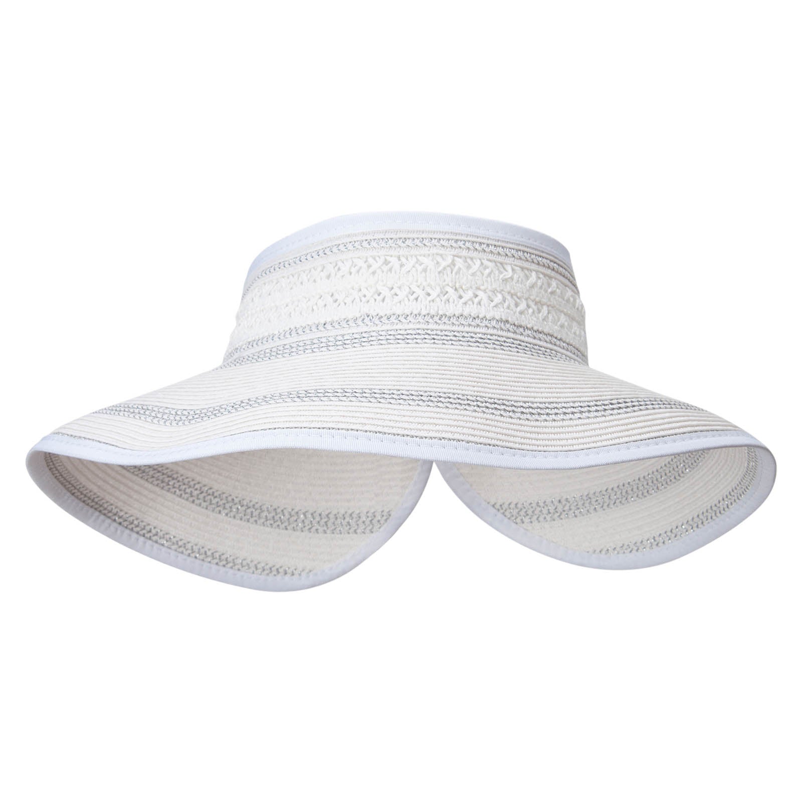 Women&#039;s Rolled Visor - Silver OSFM