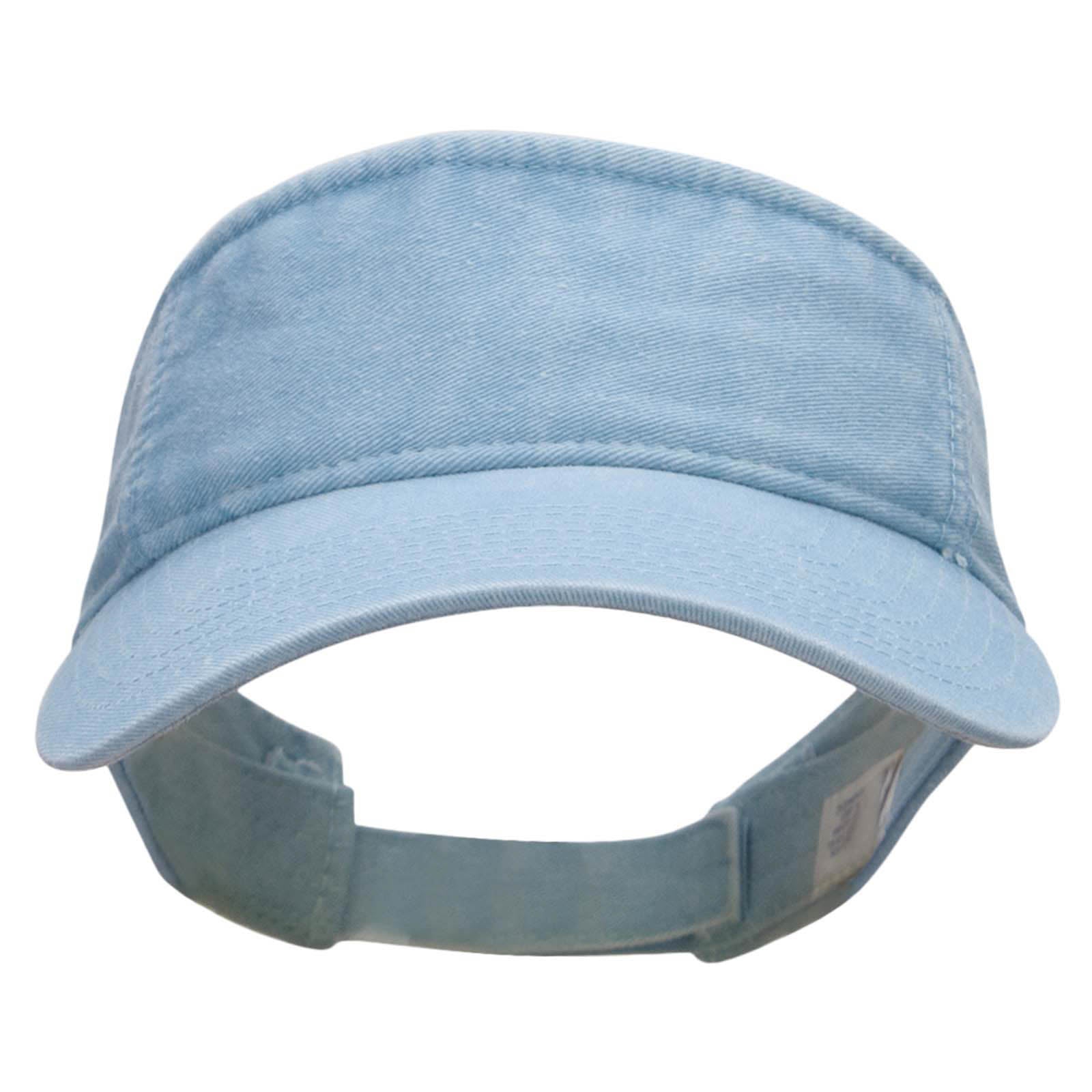 Washed Pigment Dyed Cotton Twill Visor - Lt Blue OSFM