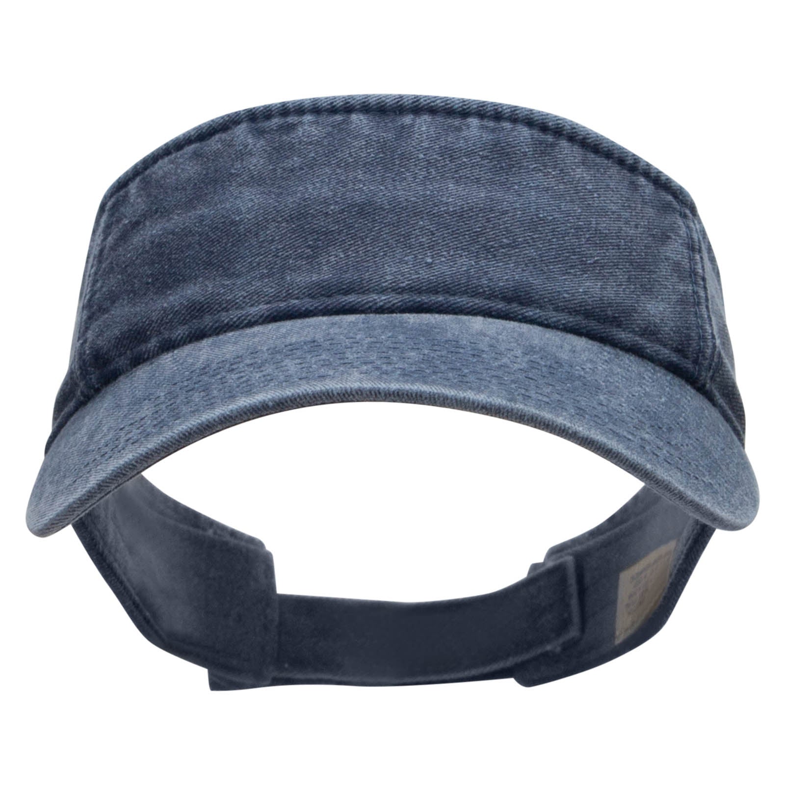 Washed Pigment Dyed Cotton Twill Visor - Navy OSFM