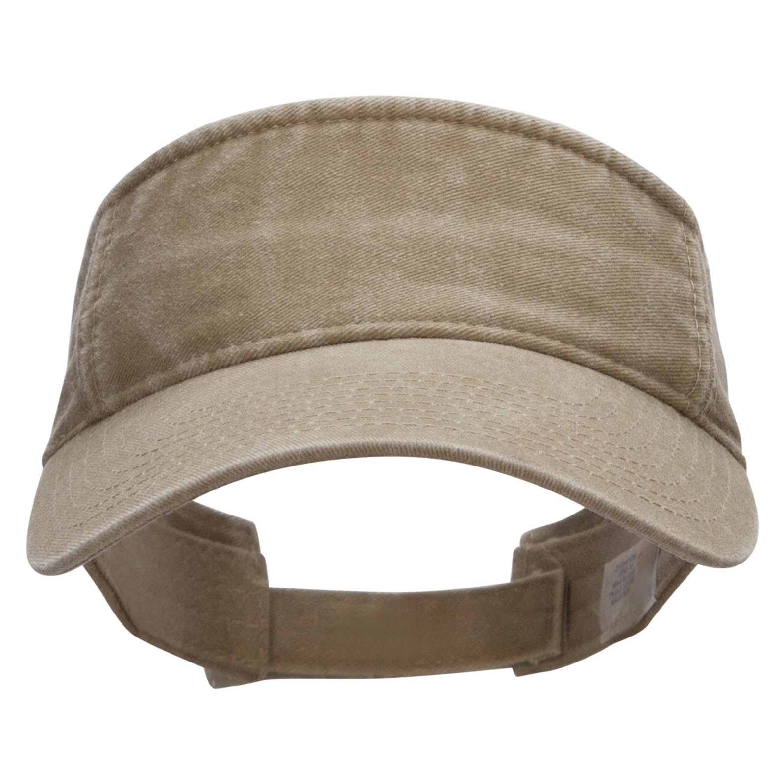 Washed Pigment Dyed Cotton Twill Visor - Khaki OSFM