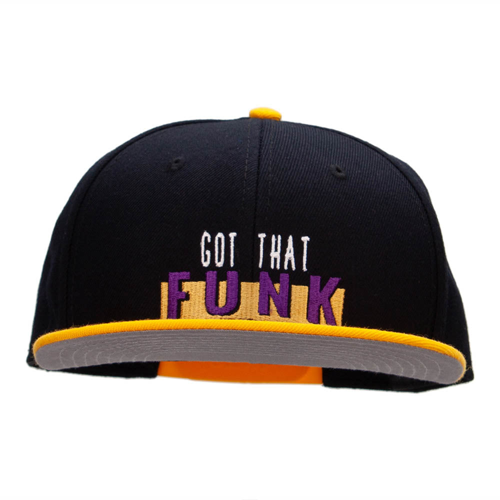 Got That Funk Embroidered Wool Blend Pro Style Snapback - Gold Black OSFM