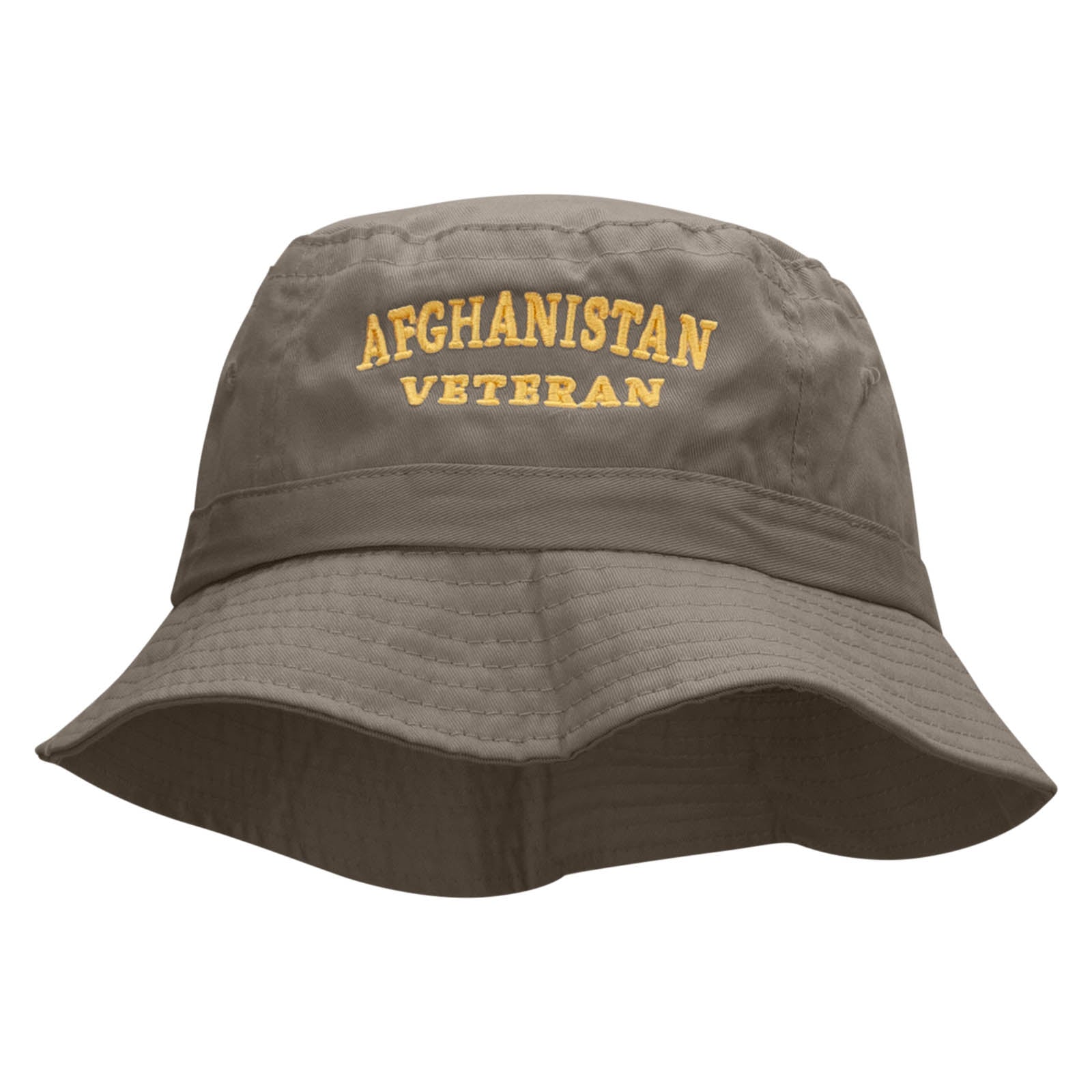 Afghanistan Veteran Embroidered Bucket Hat - Charcoal OSFM