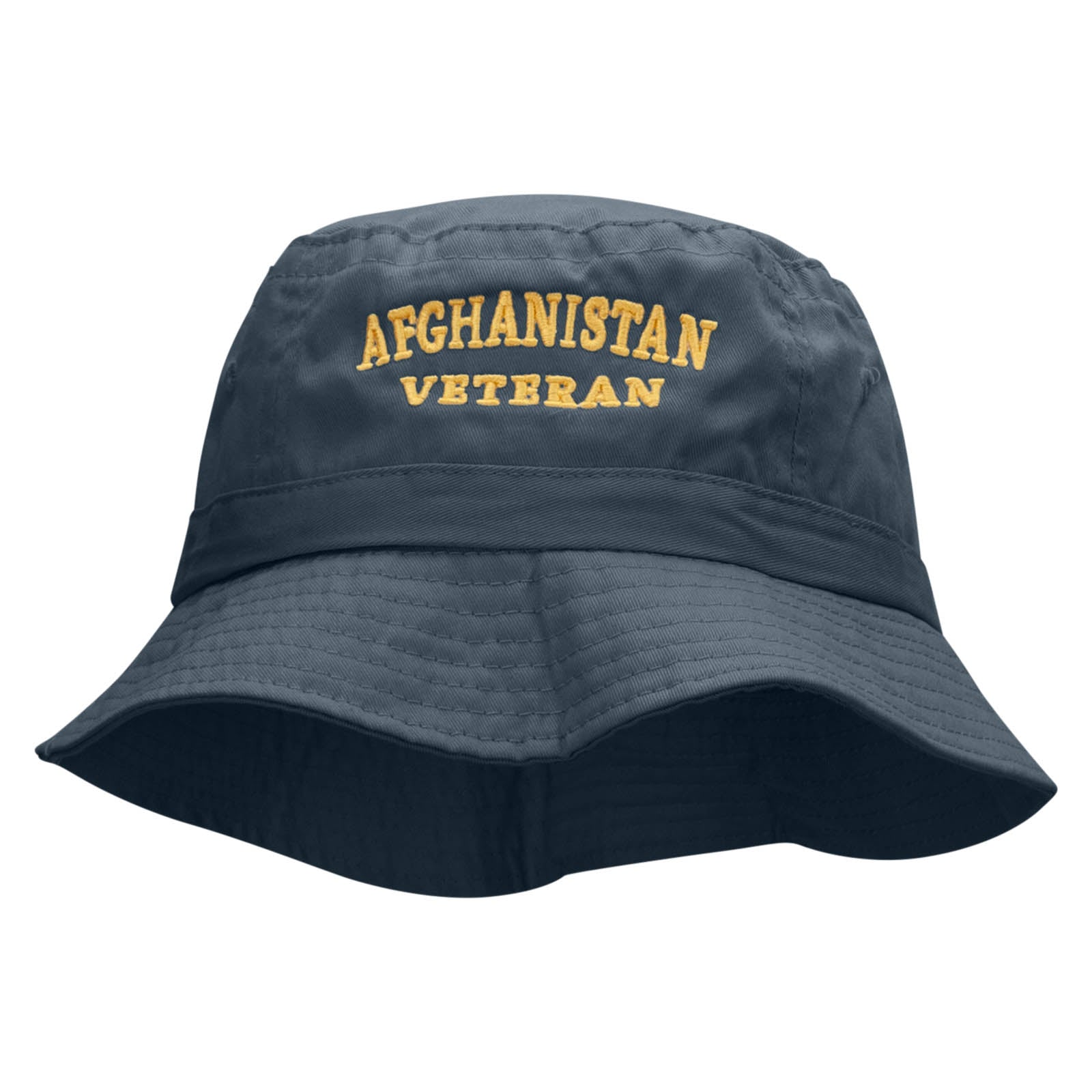 Afghanistan Veteran Embroidered Bucket Hat - Navy OSFM