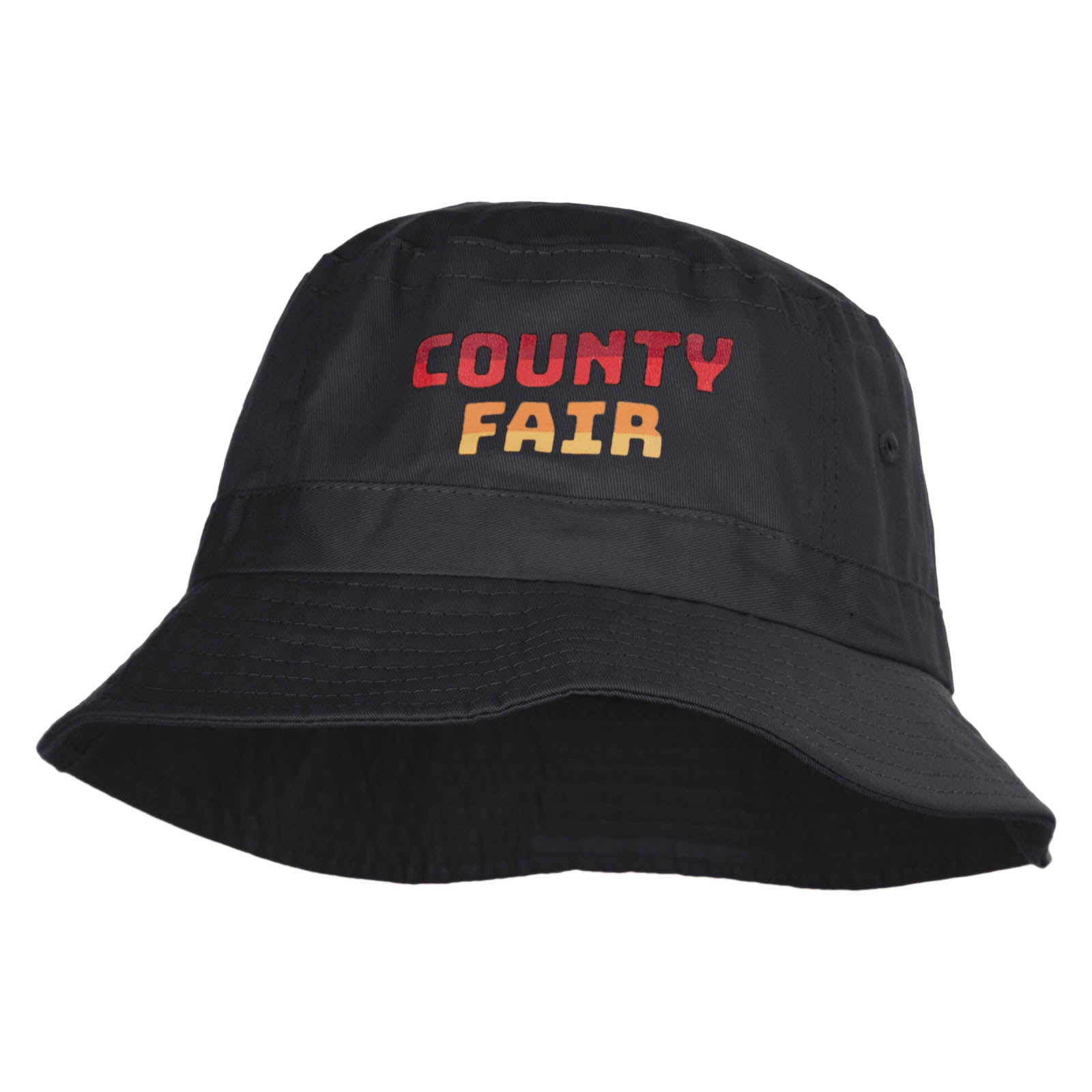 County Fair Heat Transfer Bucket Hat - Black OSFM