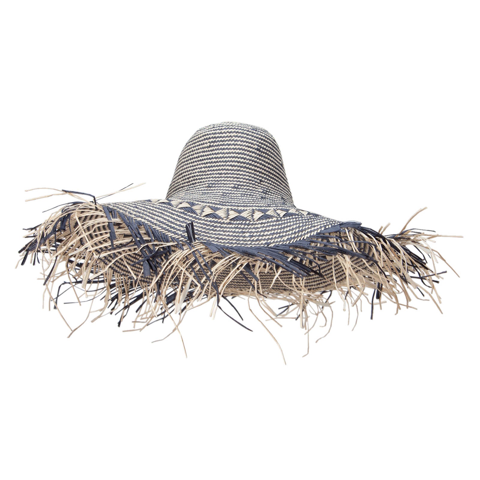 Women&#039;s Woven Paper Hat - Navy OSFM