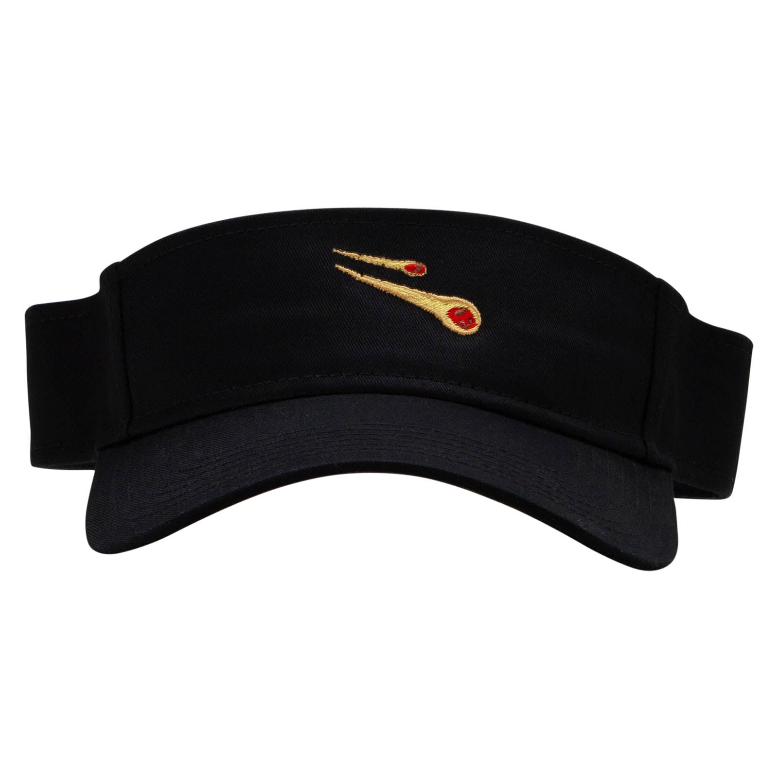 Meteor Shower Embroidered Cotton Twill Sun Visor - Black OSFM