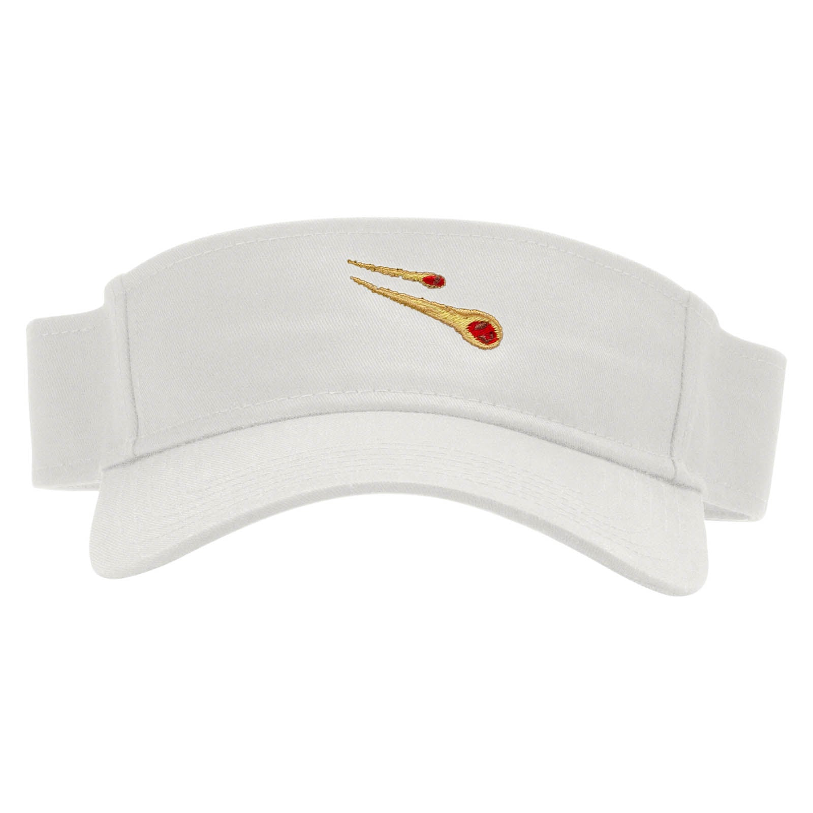 Meteor Shower Embroidered Cotton Twill Sun Visor - White OSFM