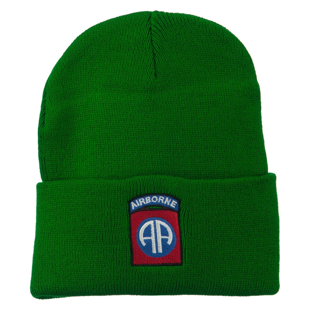 82nd Airborne Military Embroidered Beanie - Kelly OSFM