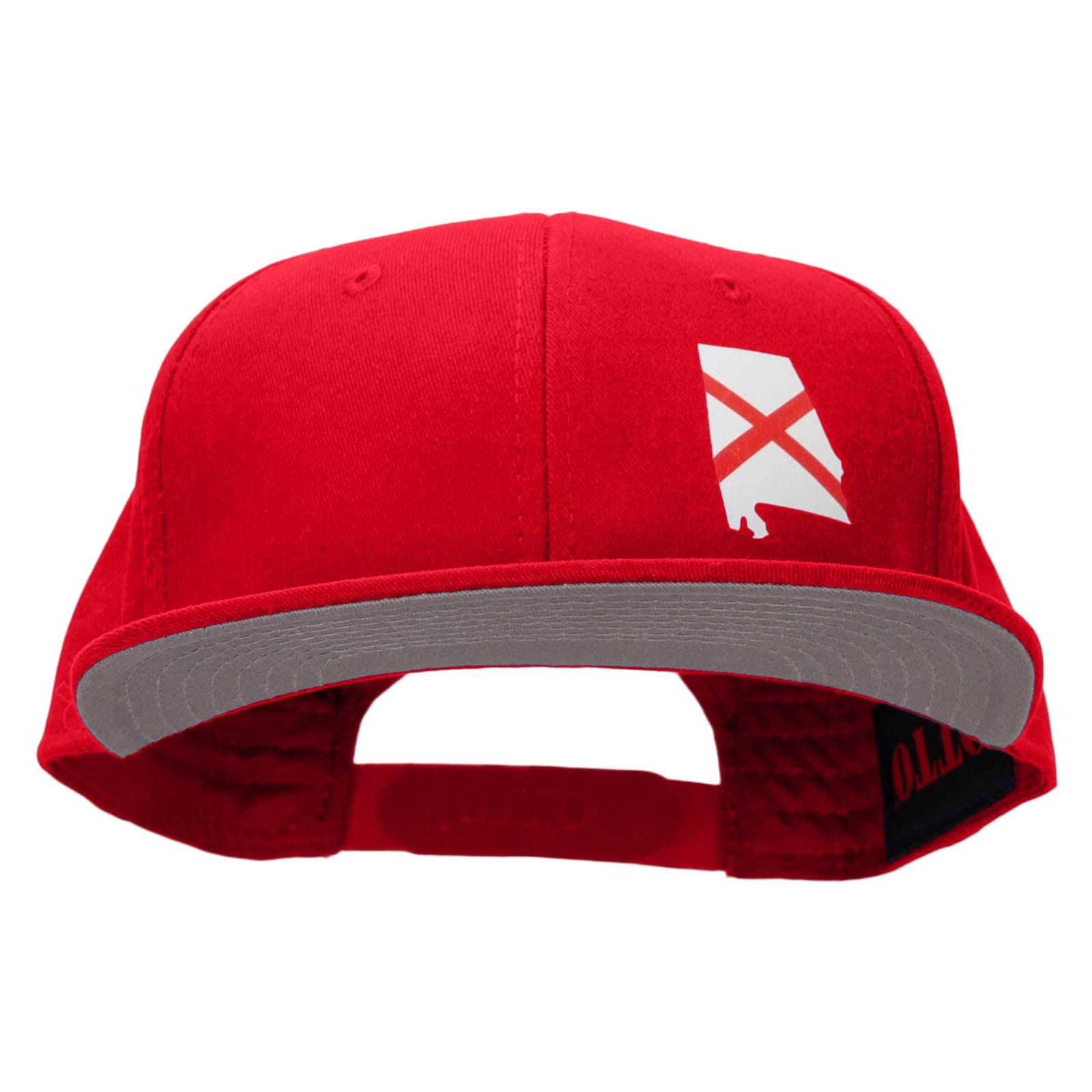 Alabama State Outline Heat Transfer Prostyle Snapback - Red OSFM