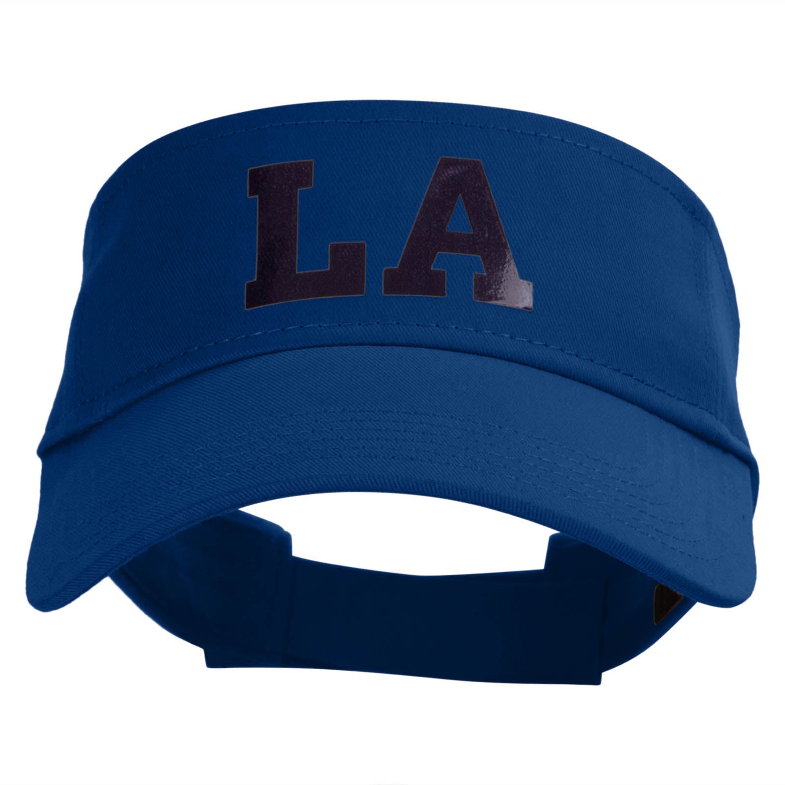 Louisiana LA Letter Heat Transfer Cotton Twill Sun Visor - Royal OSFM