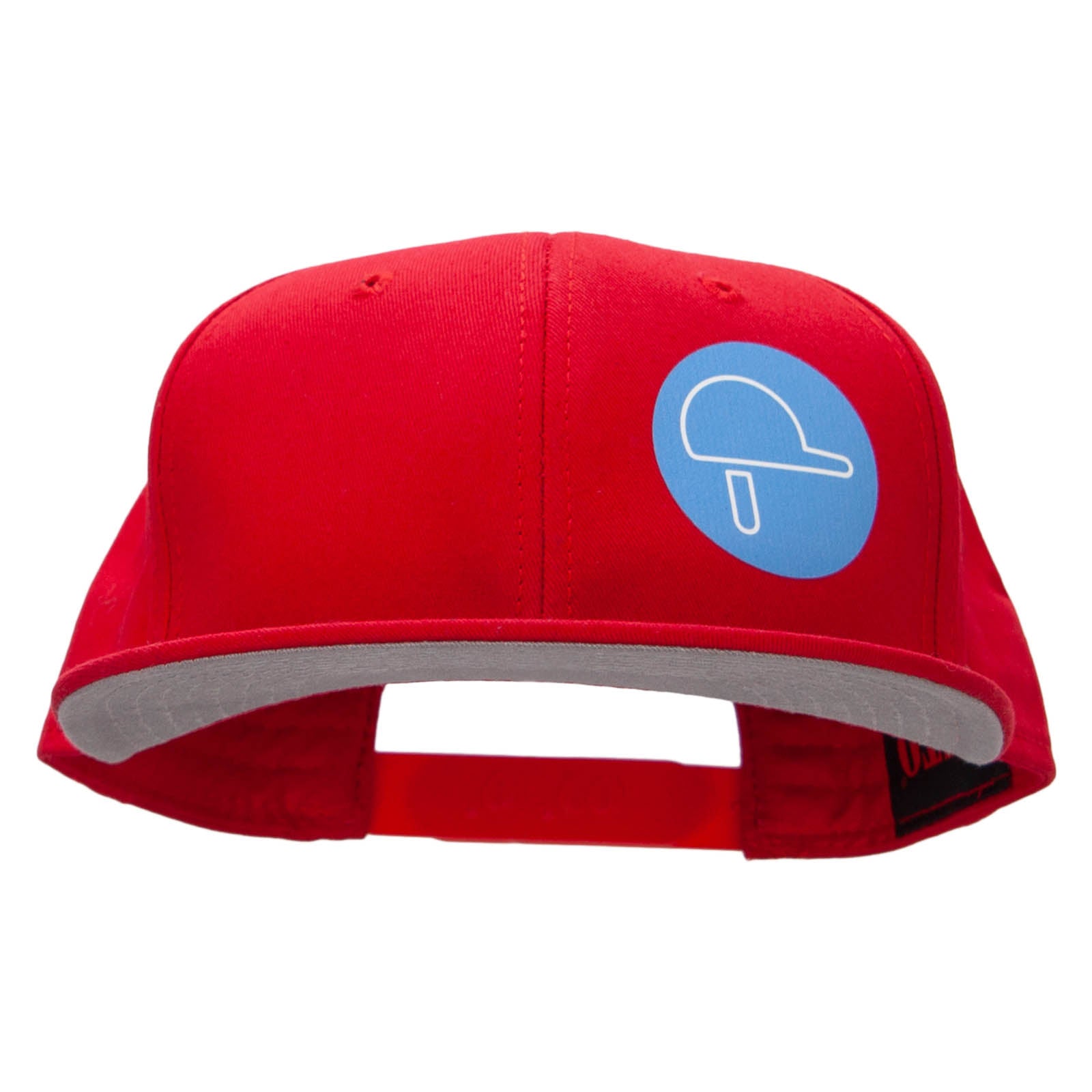 Jockey Helmet Circle Heat Transfer Prostyle Snapback - Red OSFM