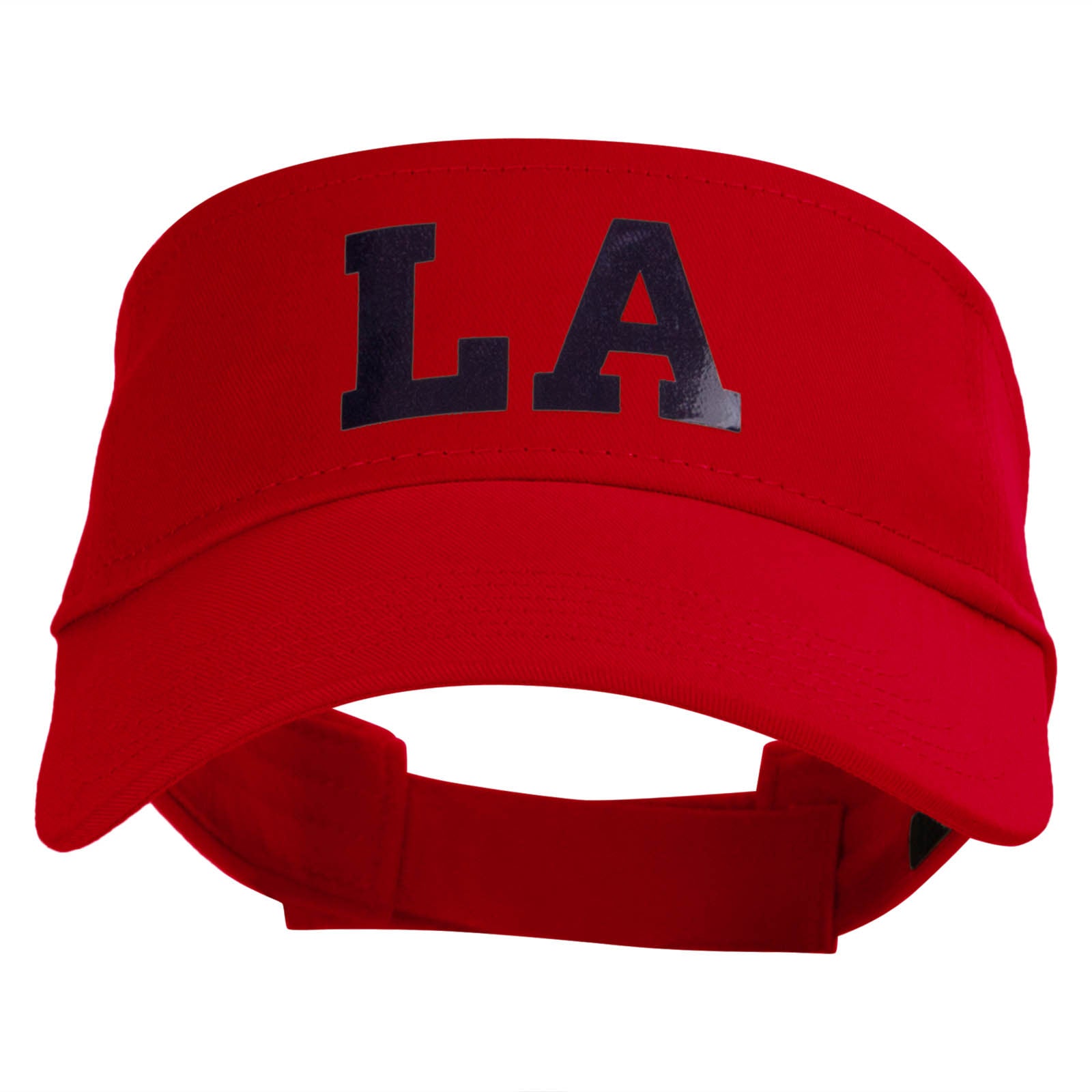 Louisiana LA Letter Heat Transfer Cotton Twill Sun Visor - Red OSFM