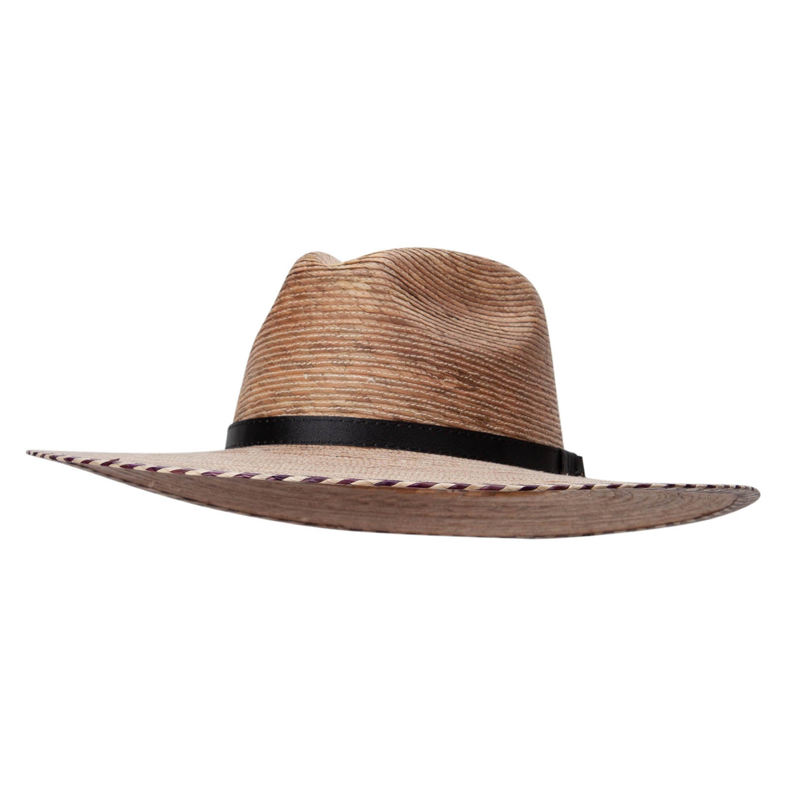 Womens Palm Braided Fedora Hat - Palm OSFM