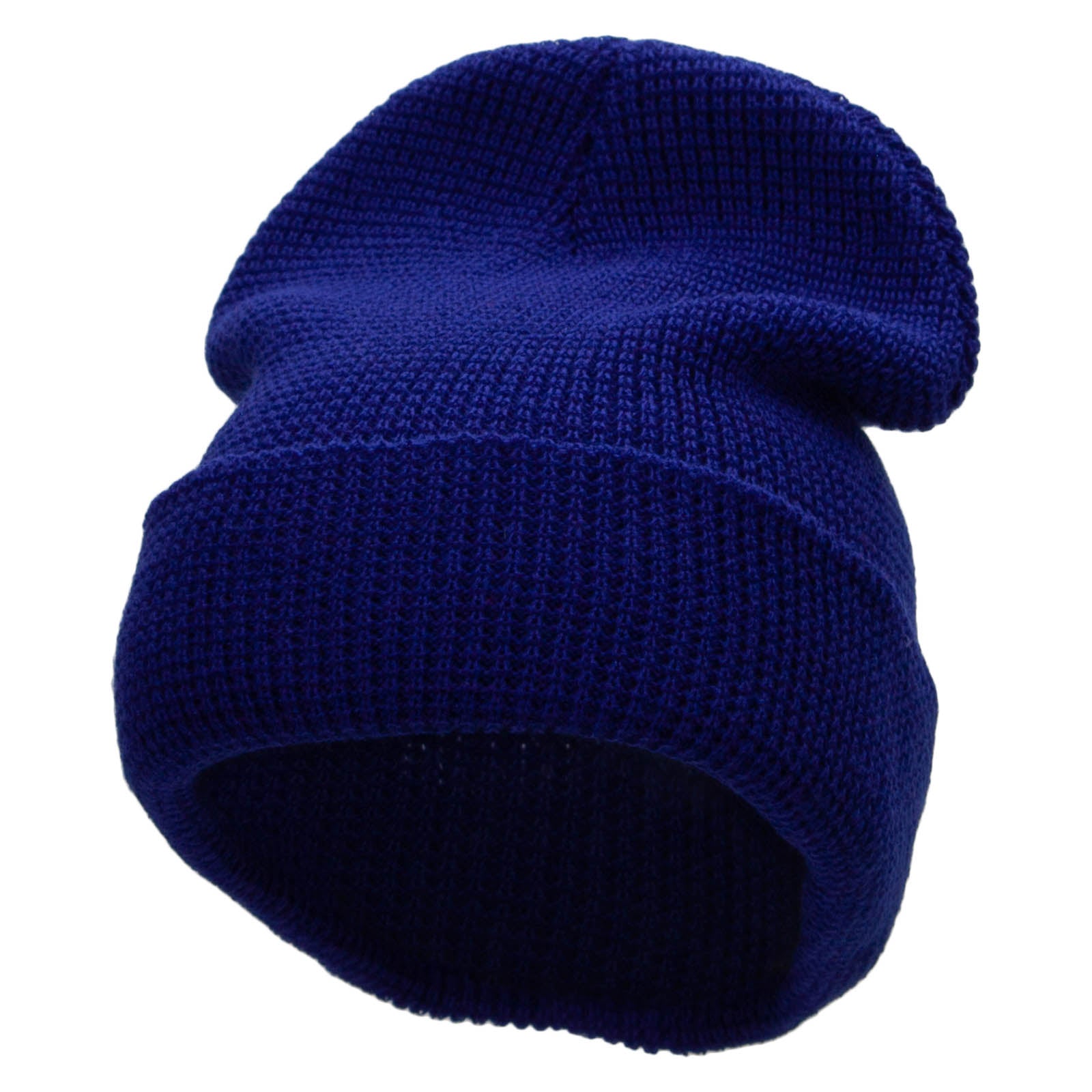 Waffle Knit Cuff Beanie - Royal OSFM