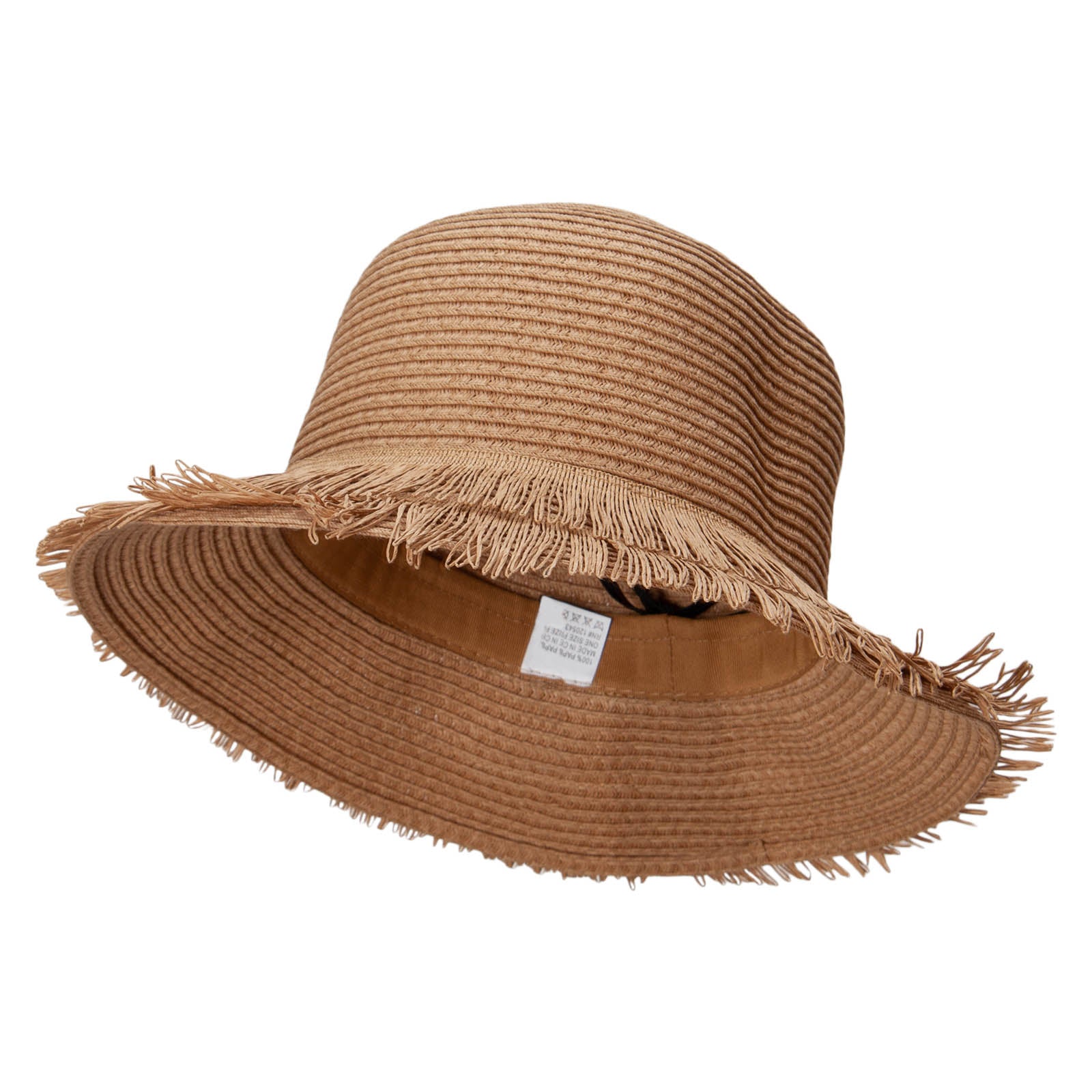 Women&#039;s Fringed Brim Hat - Bronze OSFM