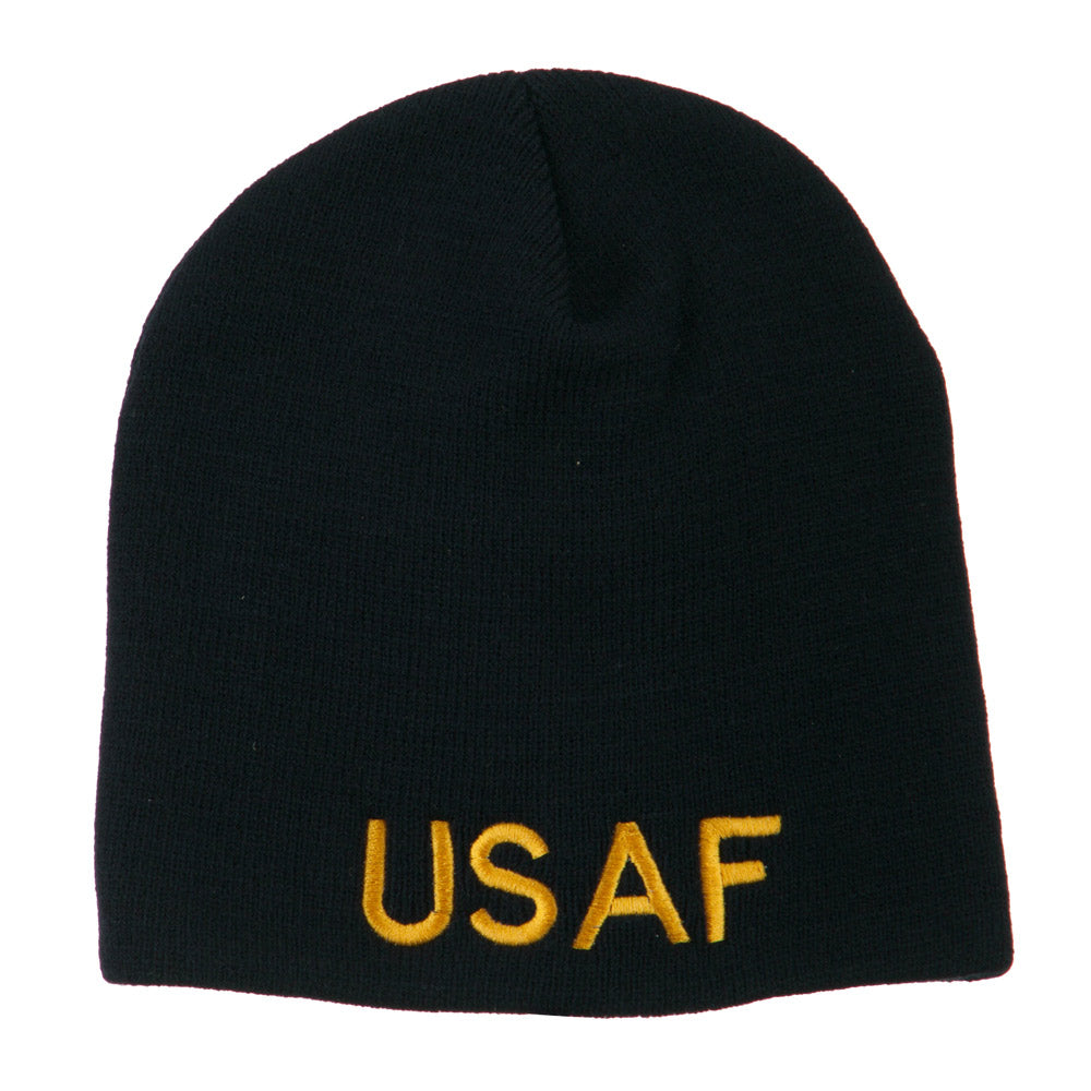US Air Force Military Embroidered Short Beanie - Navy OSFM