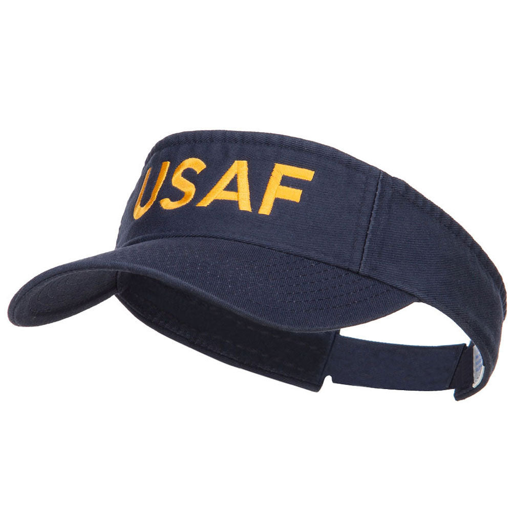 USAF Embroidered Cotton Washed Visor - Navy OSFM