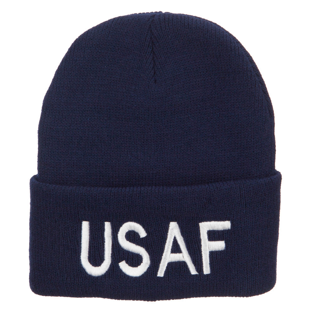 US Air Force USAF Embroidered Long Beanie - Navy OSFM