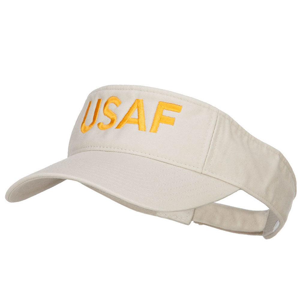 USAF Embroidered Cotton Washed Visor - Stone OSFM