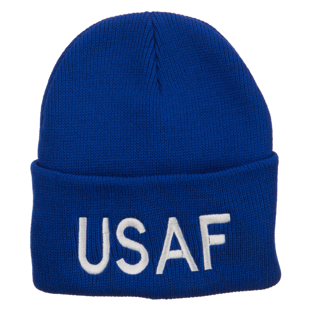 US Air Force USAF Embroidered Long Beanie - Royal OSFM