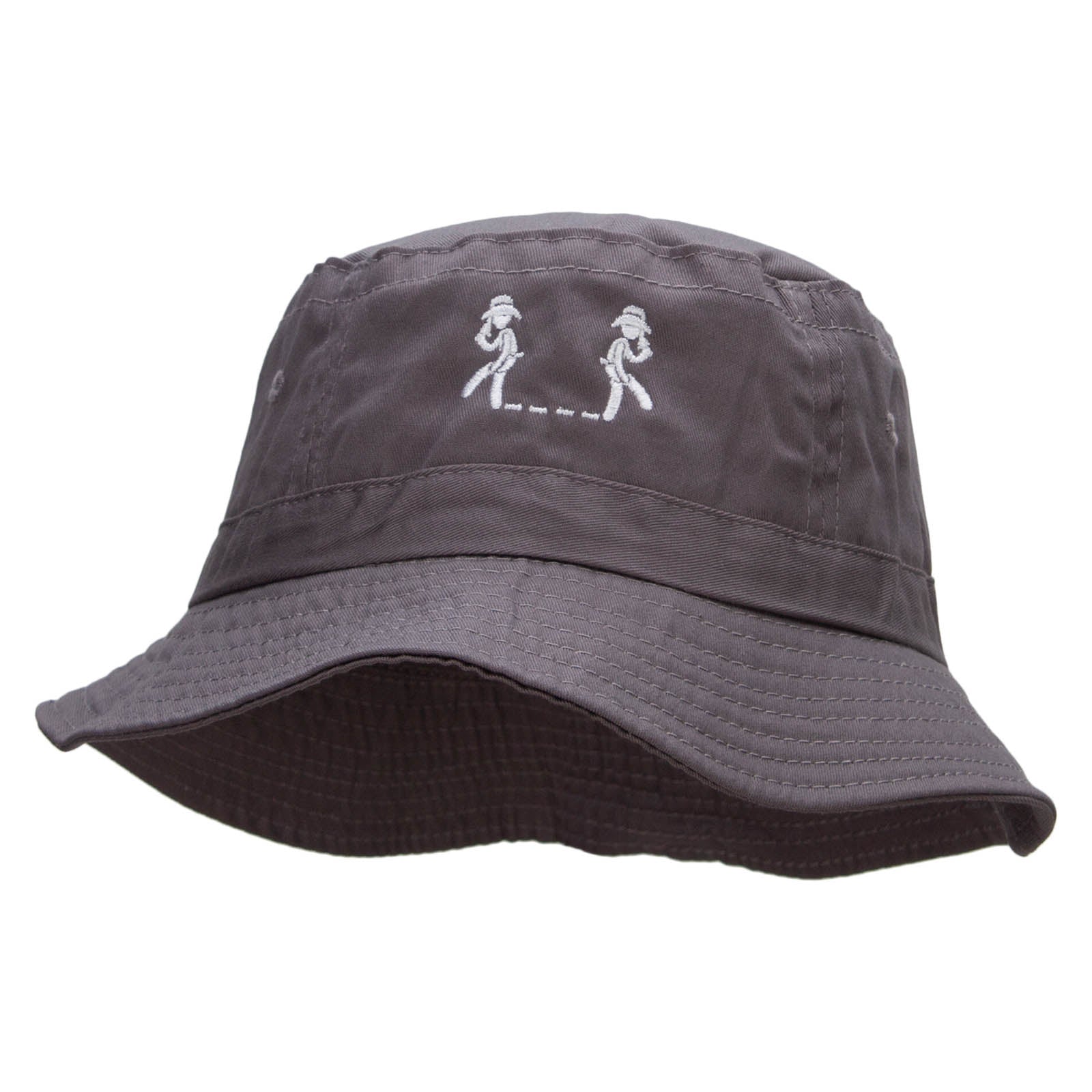 Shootout Embroidered Bucket Hat - Charcoal OSFM