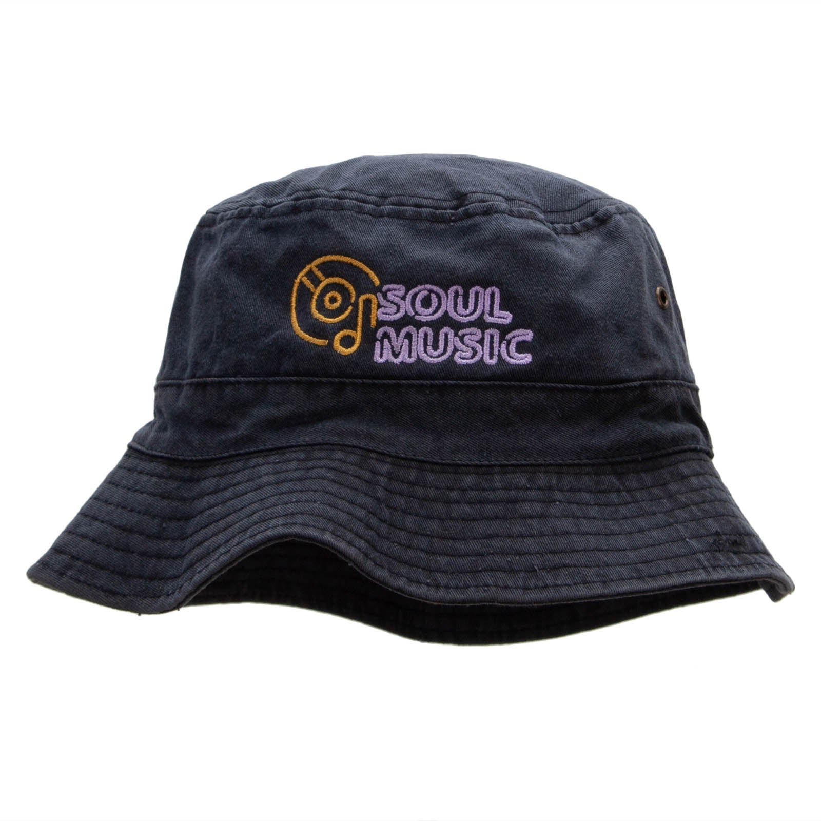 Soul Music Embroidered Bucket Hat - Black OSFM