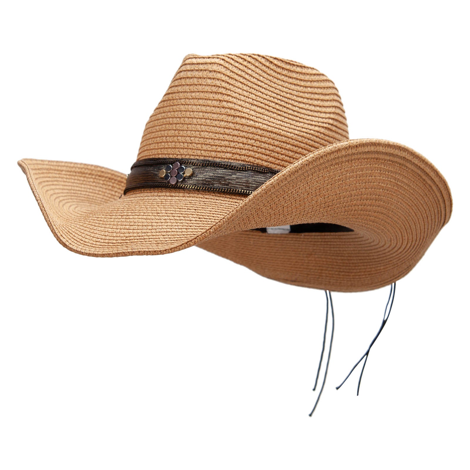 Women&#039;s Paper Braid Pinch Crown Cowboy Hat - Tan OSFM