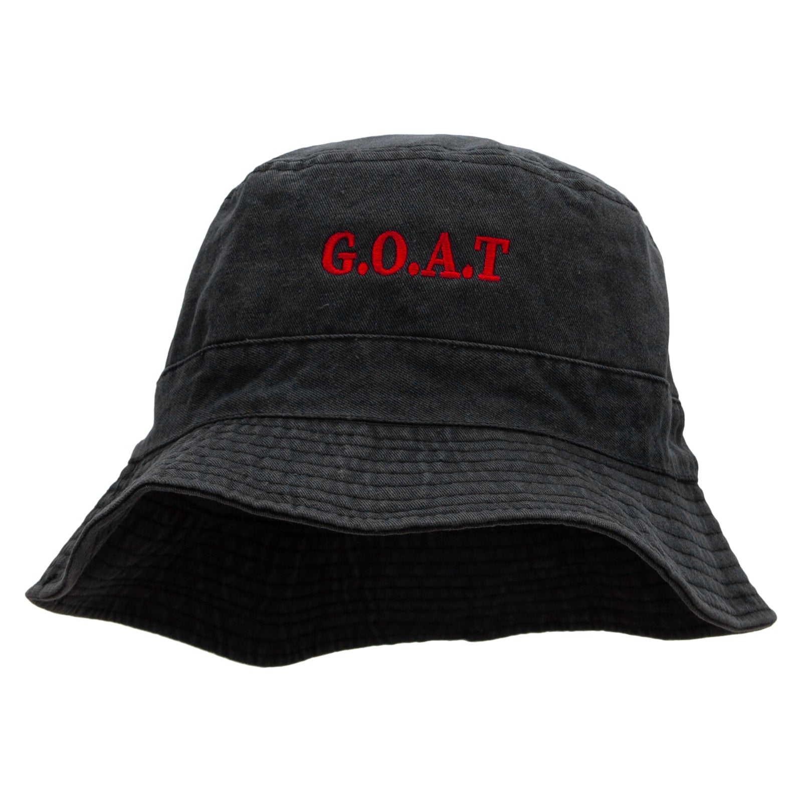 G.O.A.T Embroidered Bucket Hat - Black OSFM