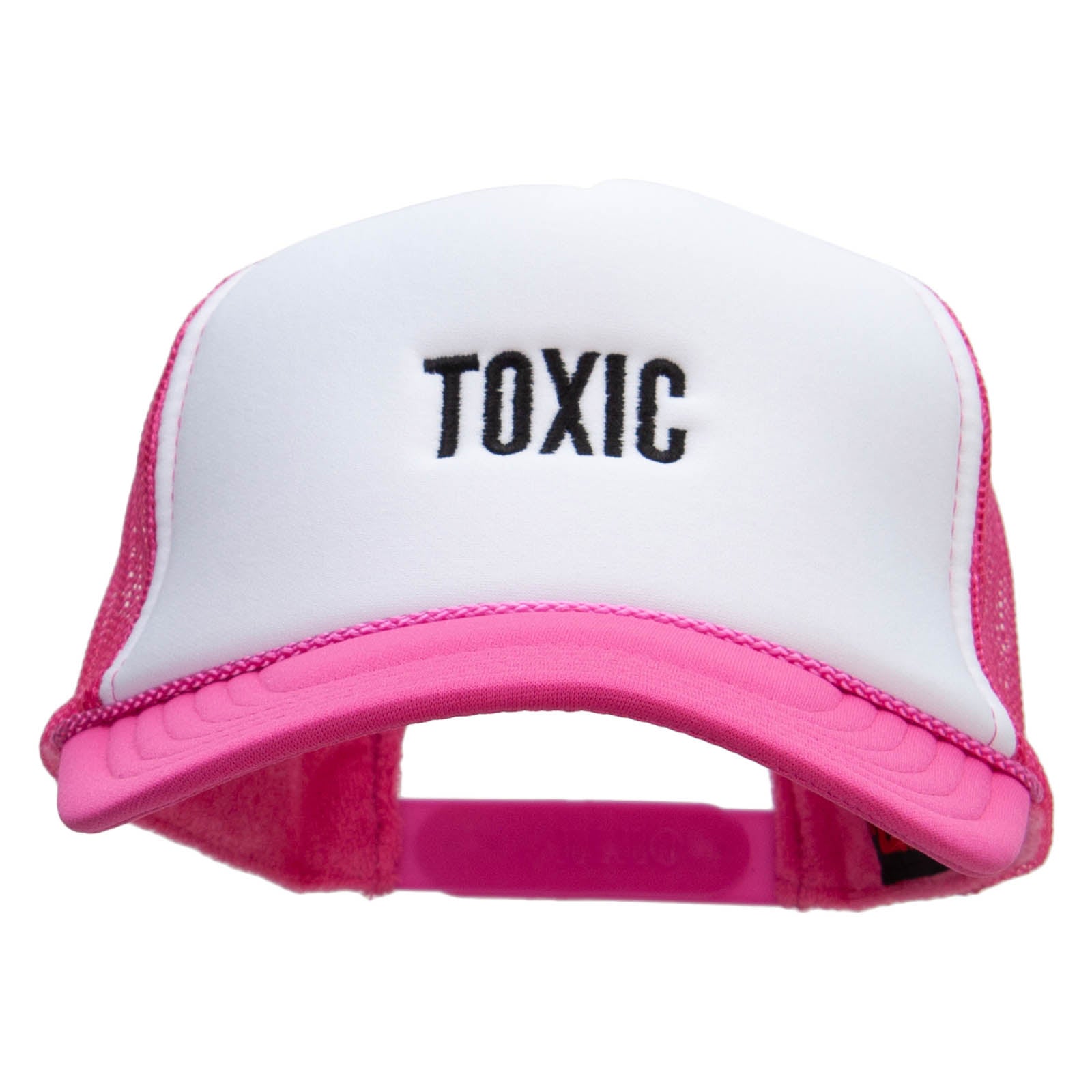 Toxic Embroidered Foam Panel Mesh Snapback - Pink White OSFM