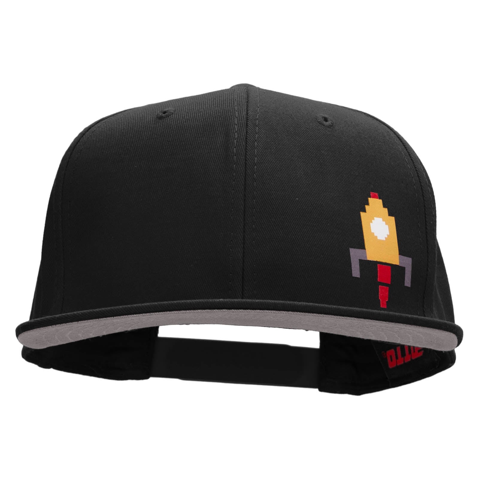 Invador Spaceship Heat Transfer Prostyle Snapback - Black OSFM