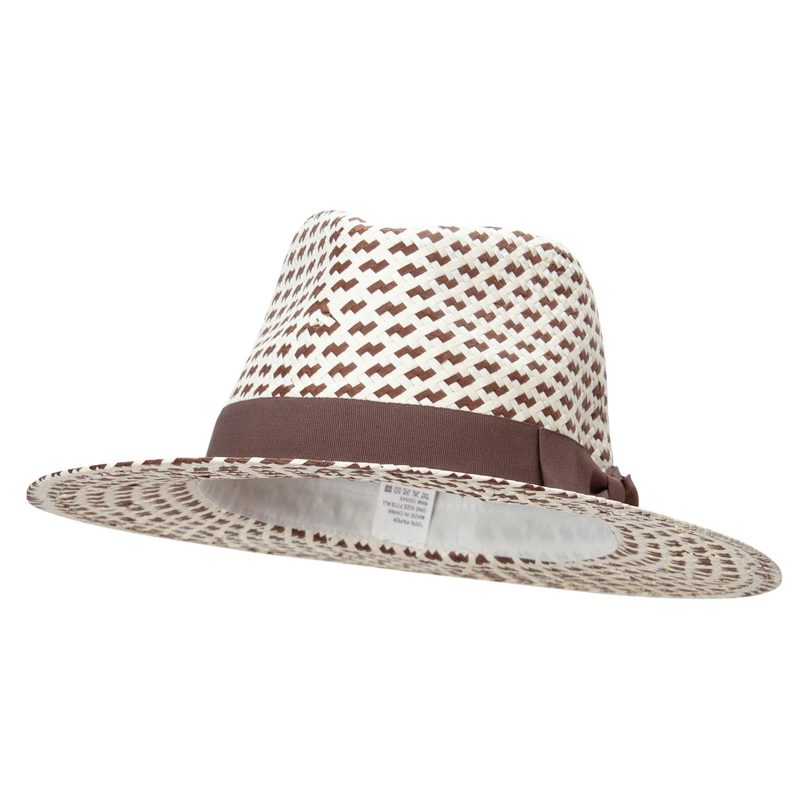 Women&#039;s Paper Brim Fedora - Brown OSFM