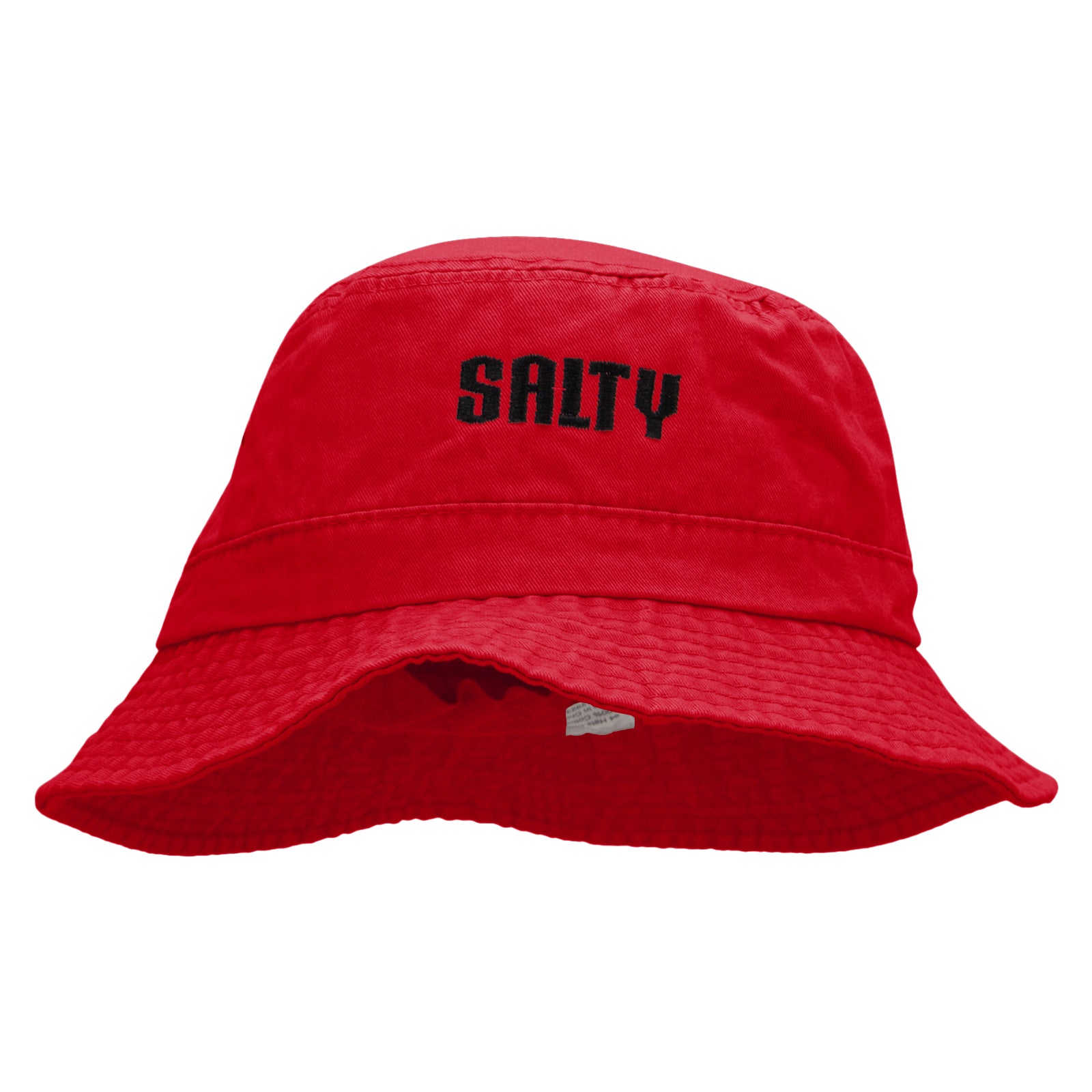 SALTY Embroidered Bucket Hat - Red OSFM