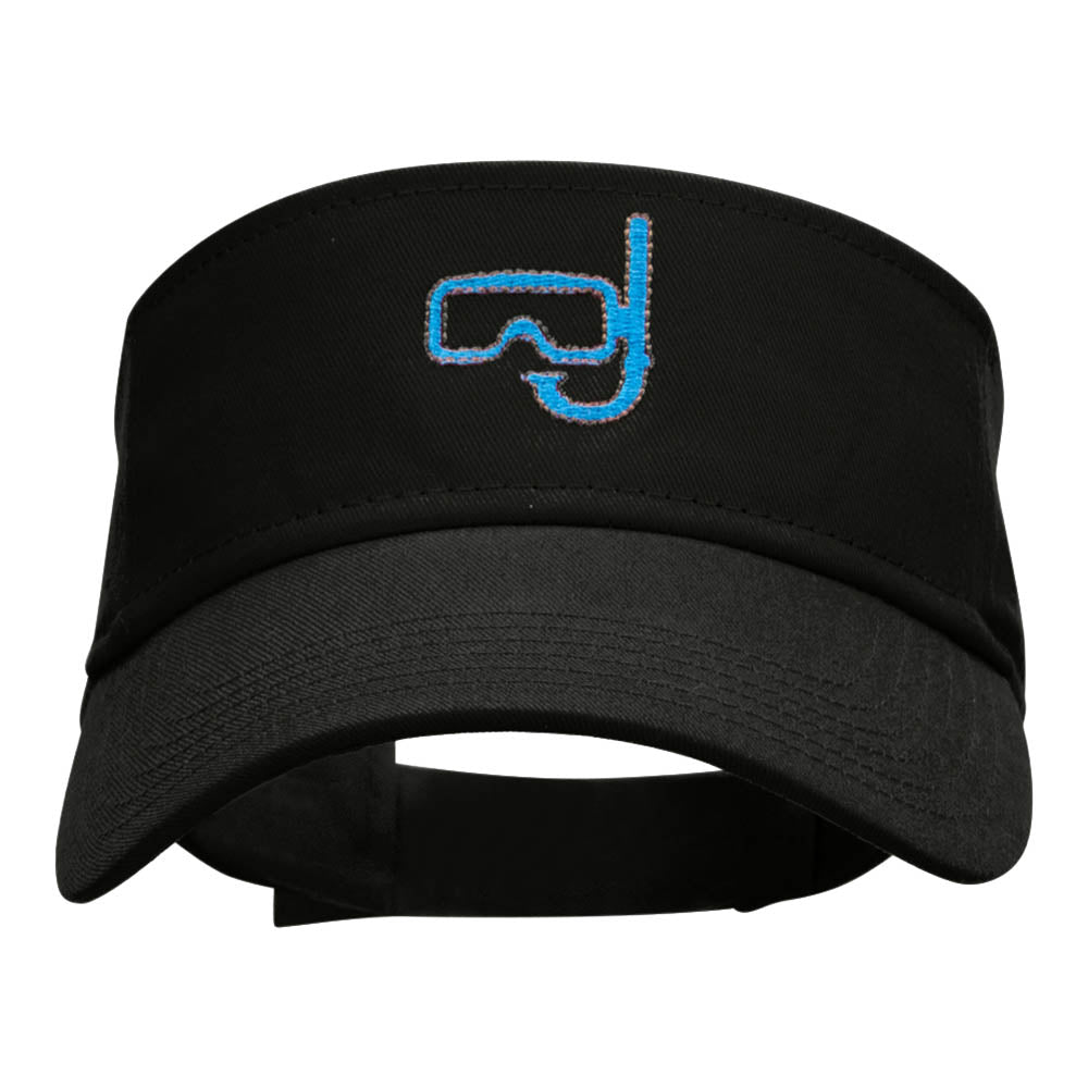 Snorkle Embroidered Cotton Twill Visor - Black OSFM