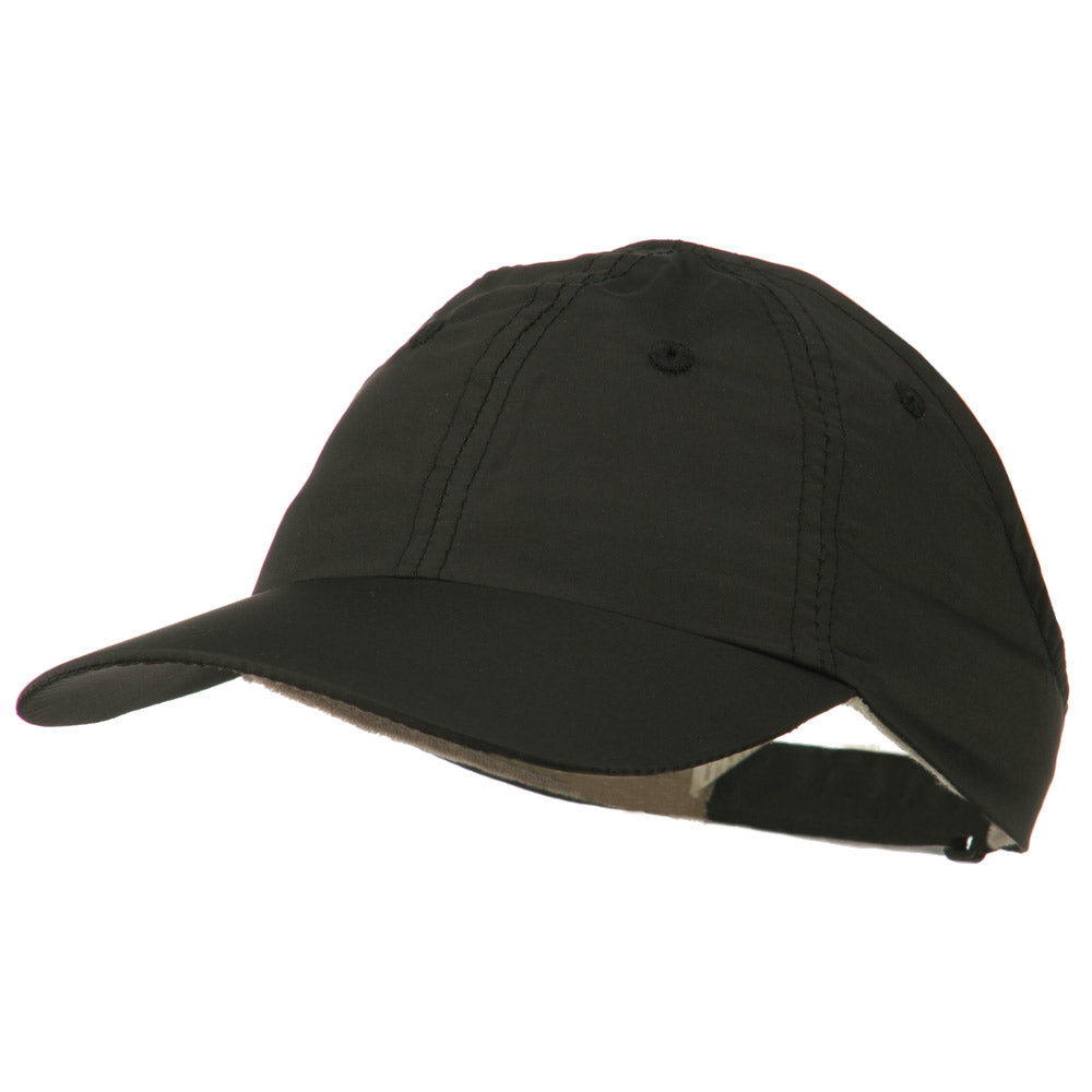 Athletic Microfiber Ponytail Cap - Black OSFM