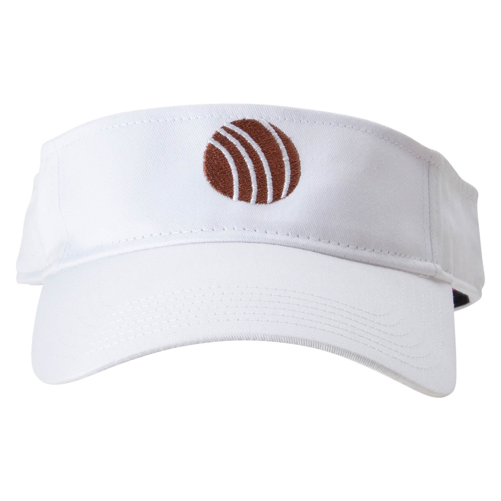 Chocolate Truffles Embroidered Cotton Twill Sun Visor - White OSFM