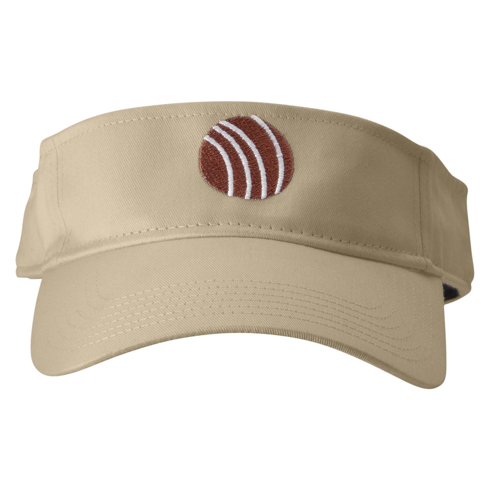 Chocolate Truffles Embroidered Cotton Twill Sun Visor - Khaki OSFM