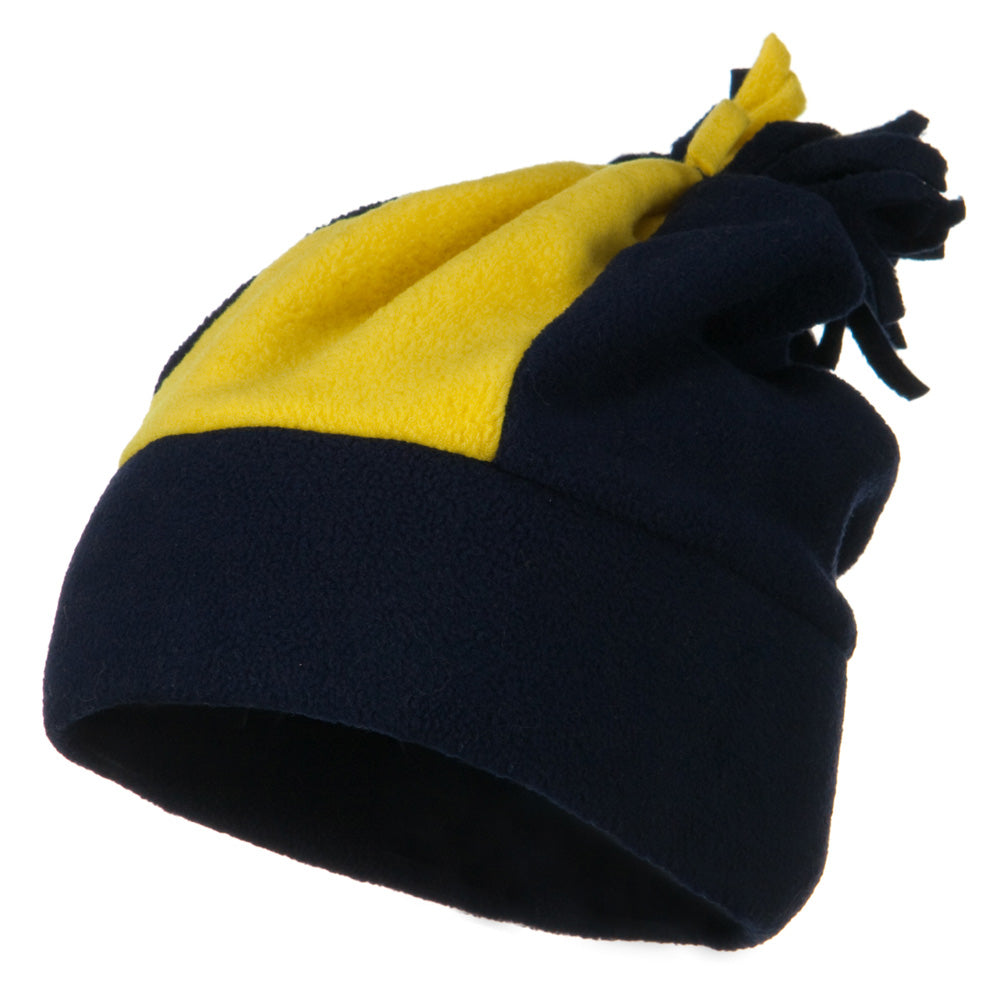 Anti Pilling Fleece Winter Beanie - Navy Gold OSFM