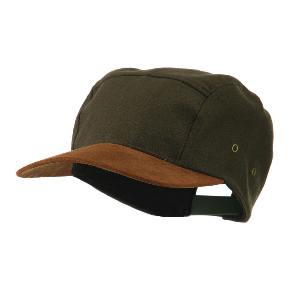 Adjustable 4 Panel Baseball Cap - Olive OSFM