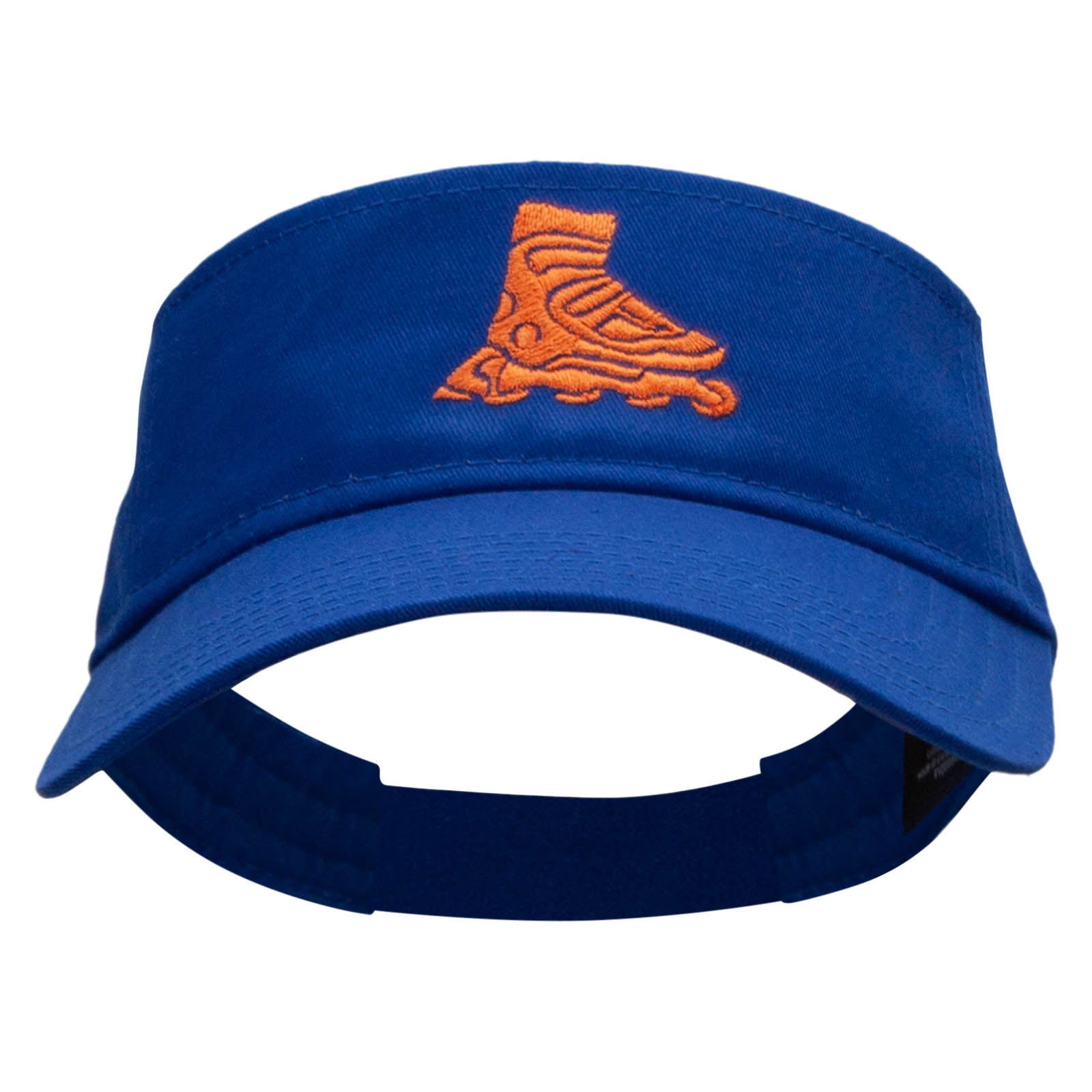 Orange Skate Embroidered Cotton Twill Sun Visor - Royal OSFM