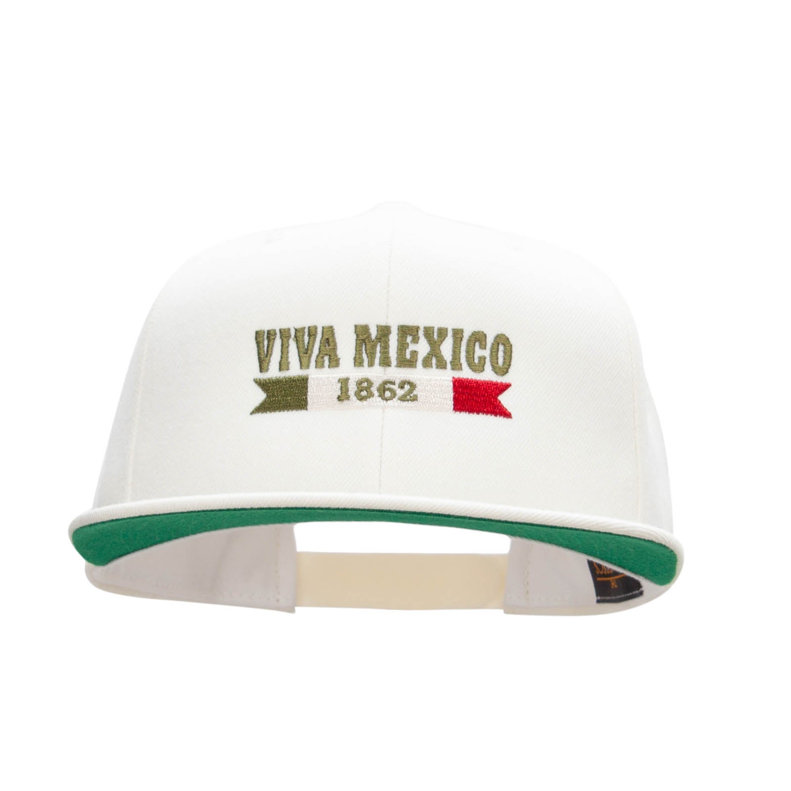 Mexican Independence Embroidered Wool Blend Prostyle Snapback - Natural OSFM