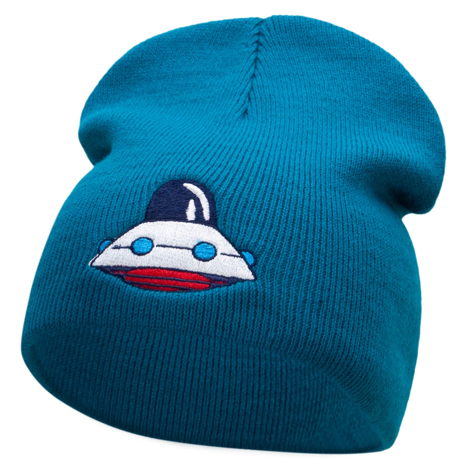 Unidentified Phenomenon Embroidered 8 Inch Short Beanie - Aqua OSFM